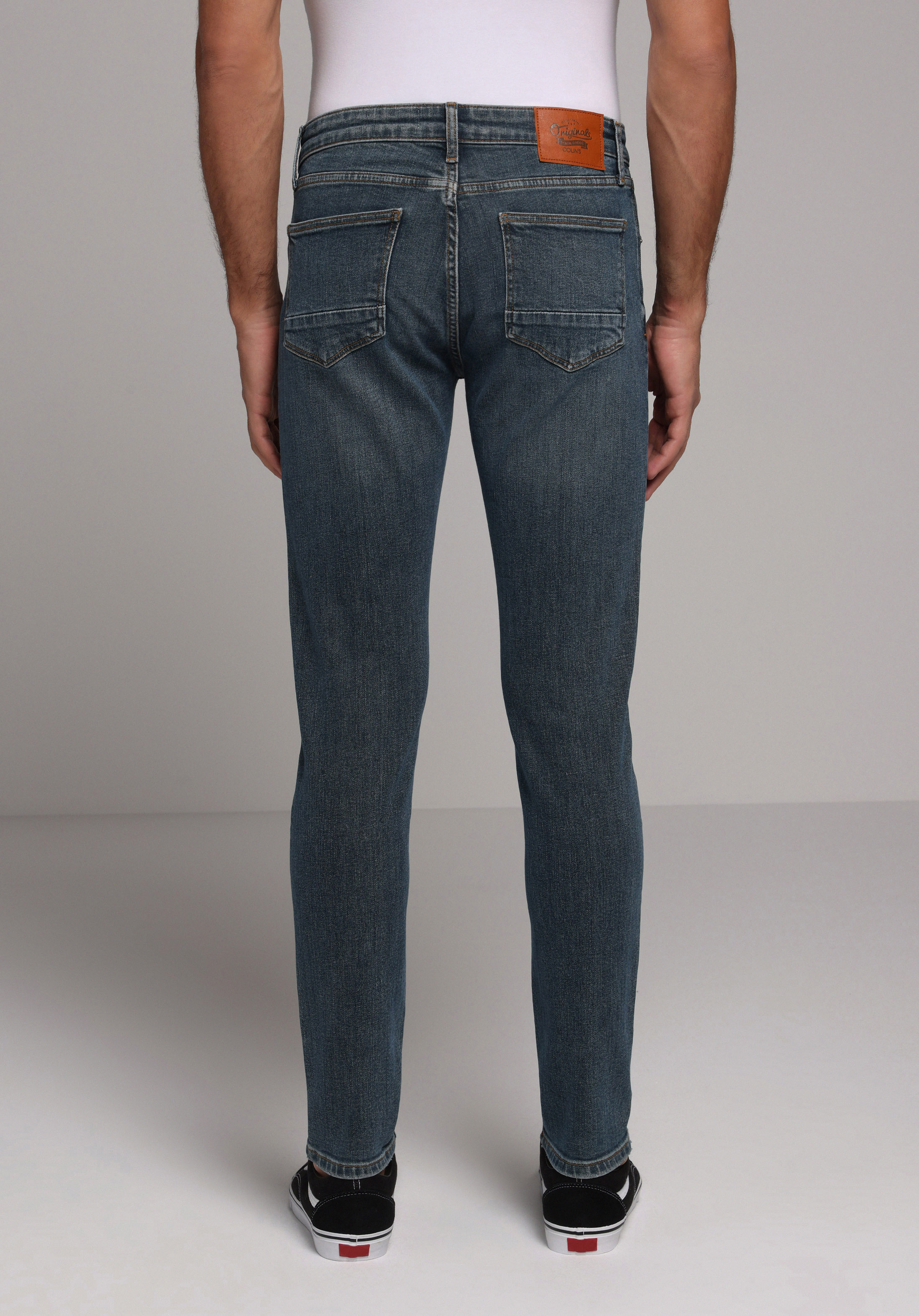 Slim Fit   Erkek Green Cast Denim Jean Pantolon