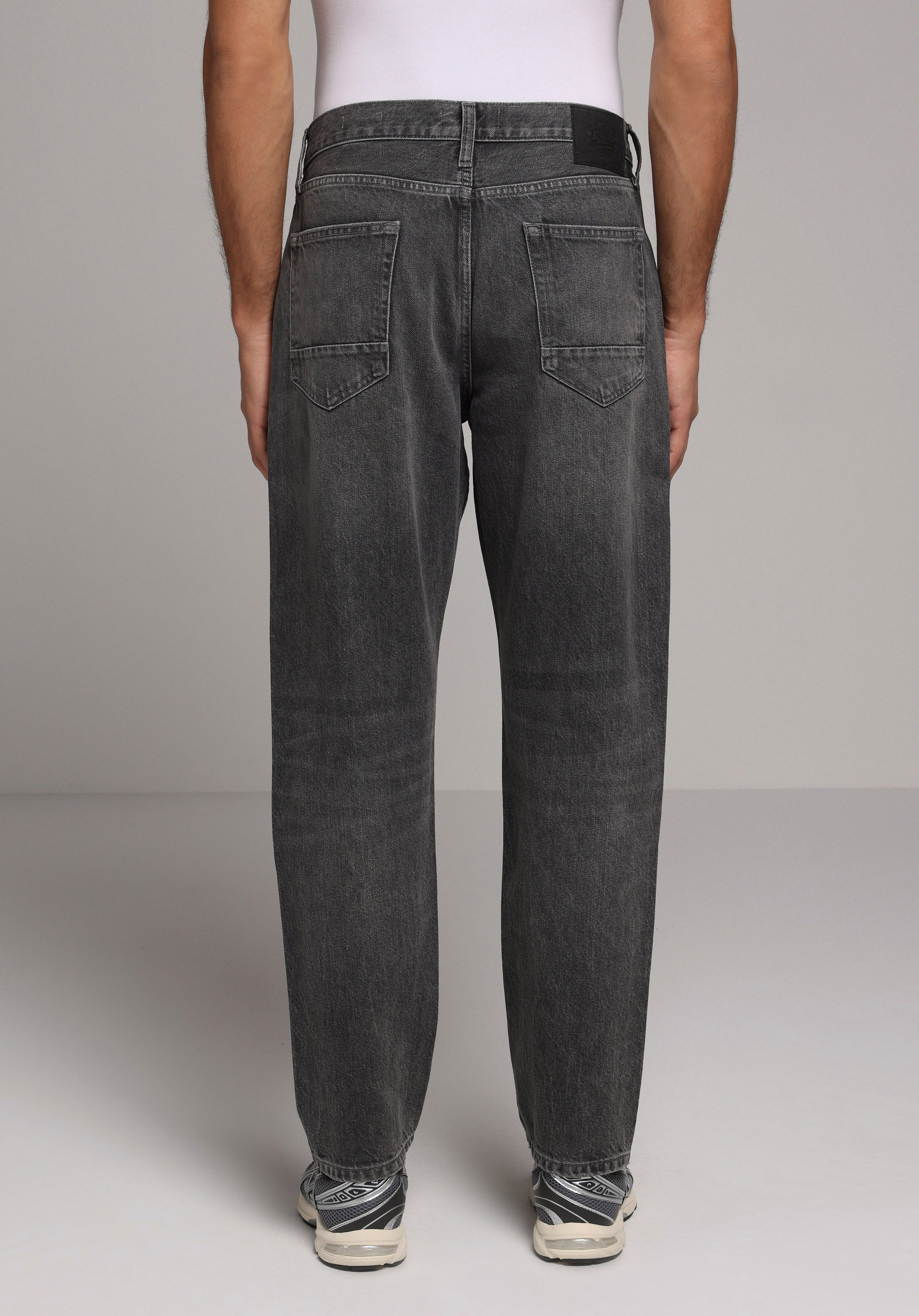 Regular Tapered Fit   Erkek Grey Denim Jean Pantolon