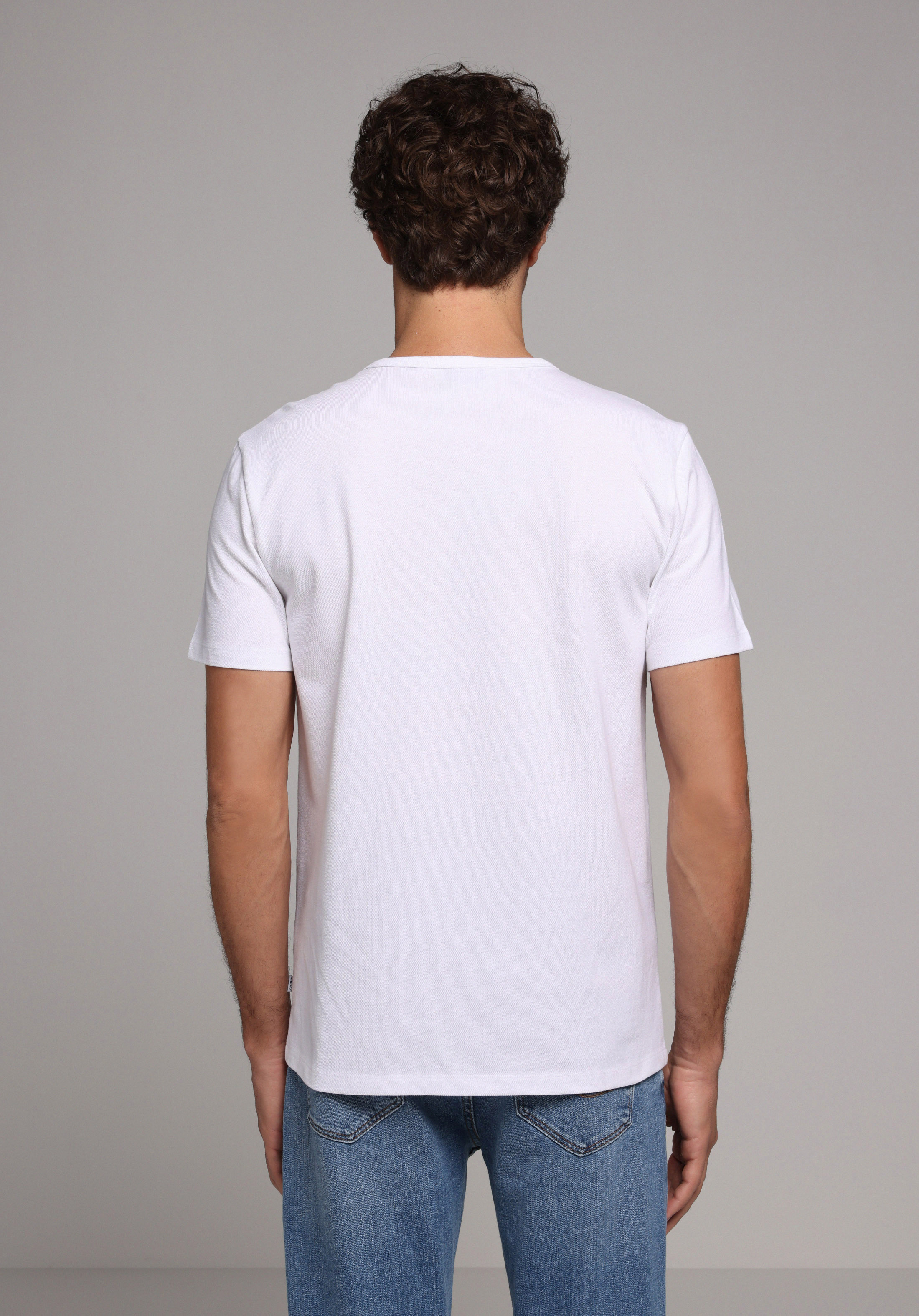 Regular Fit Yuvarlak Yaka Düz Erkek Beyaz Kısa Kol Tişört