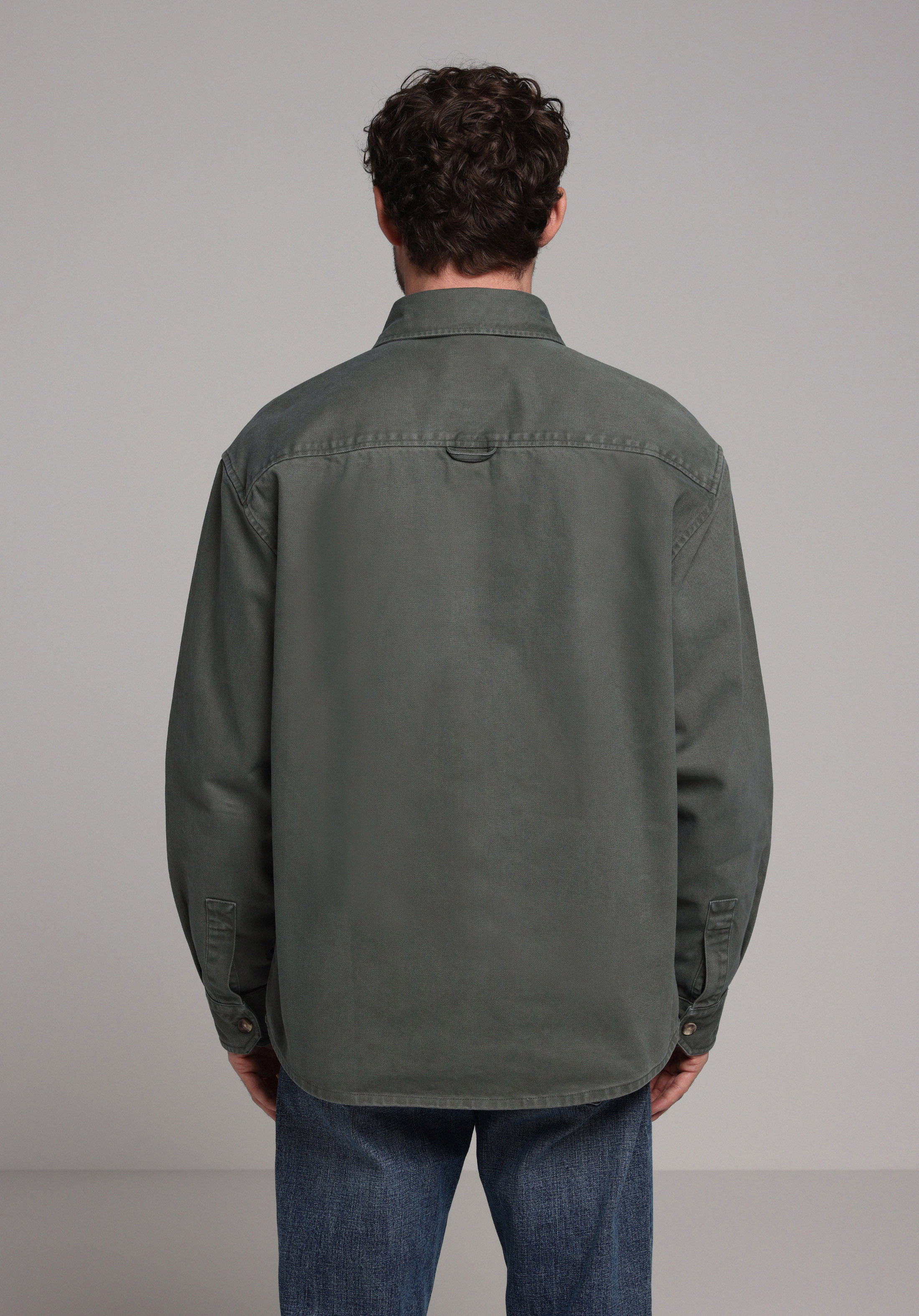 Oversize Fit   Erkek Yeşil Shacket