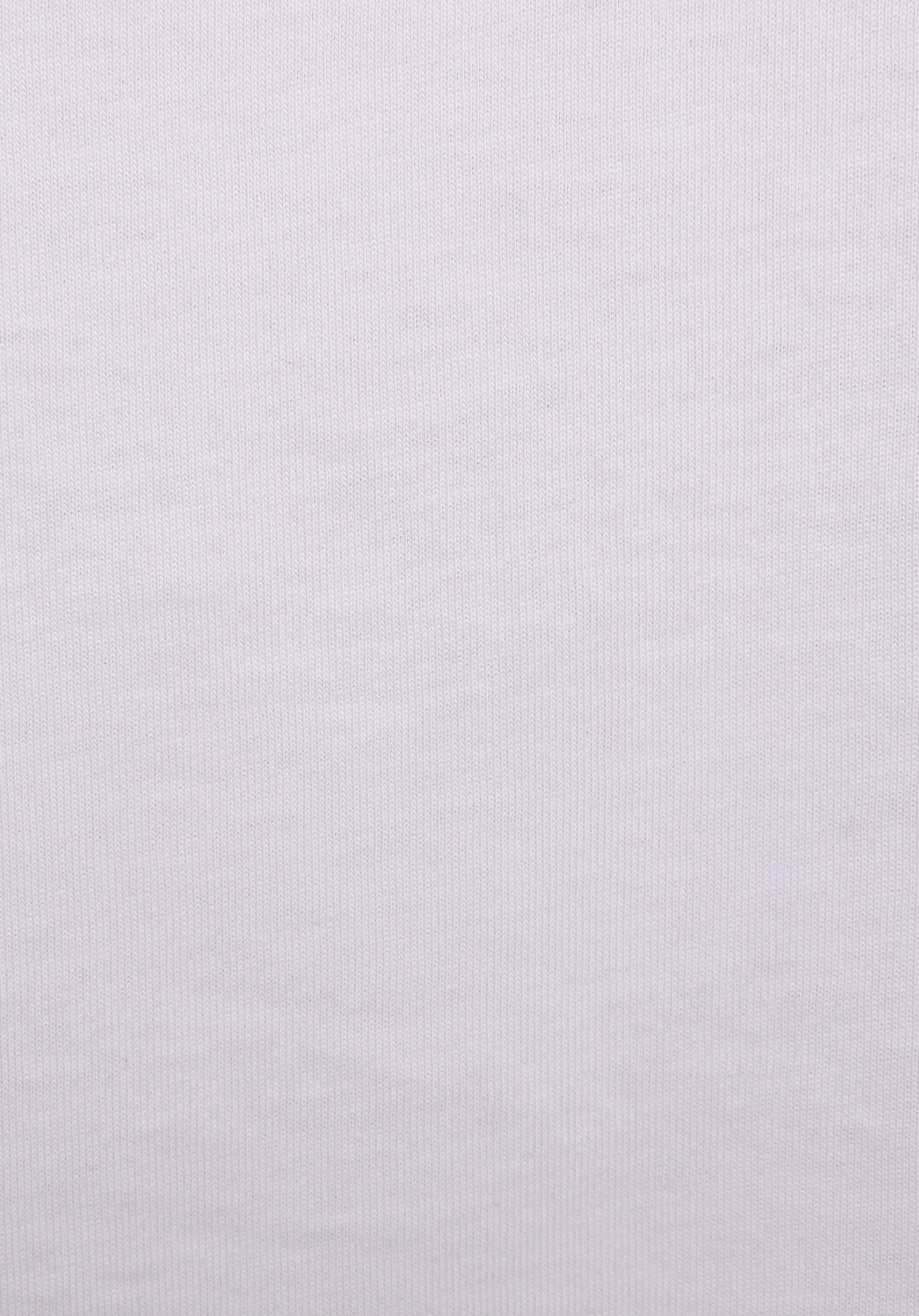 Boxy Fit Yuvarlak Yaka Baskılı Kadın Beyaz Kısa Kol Tişört