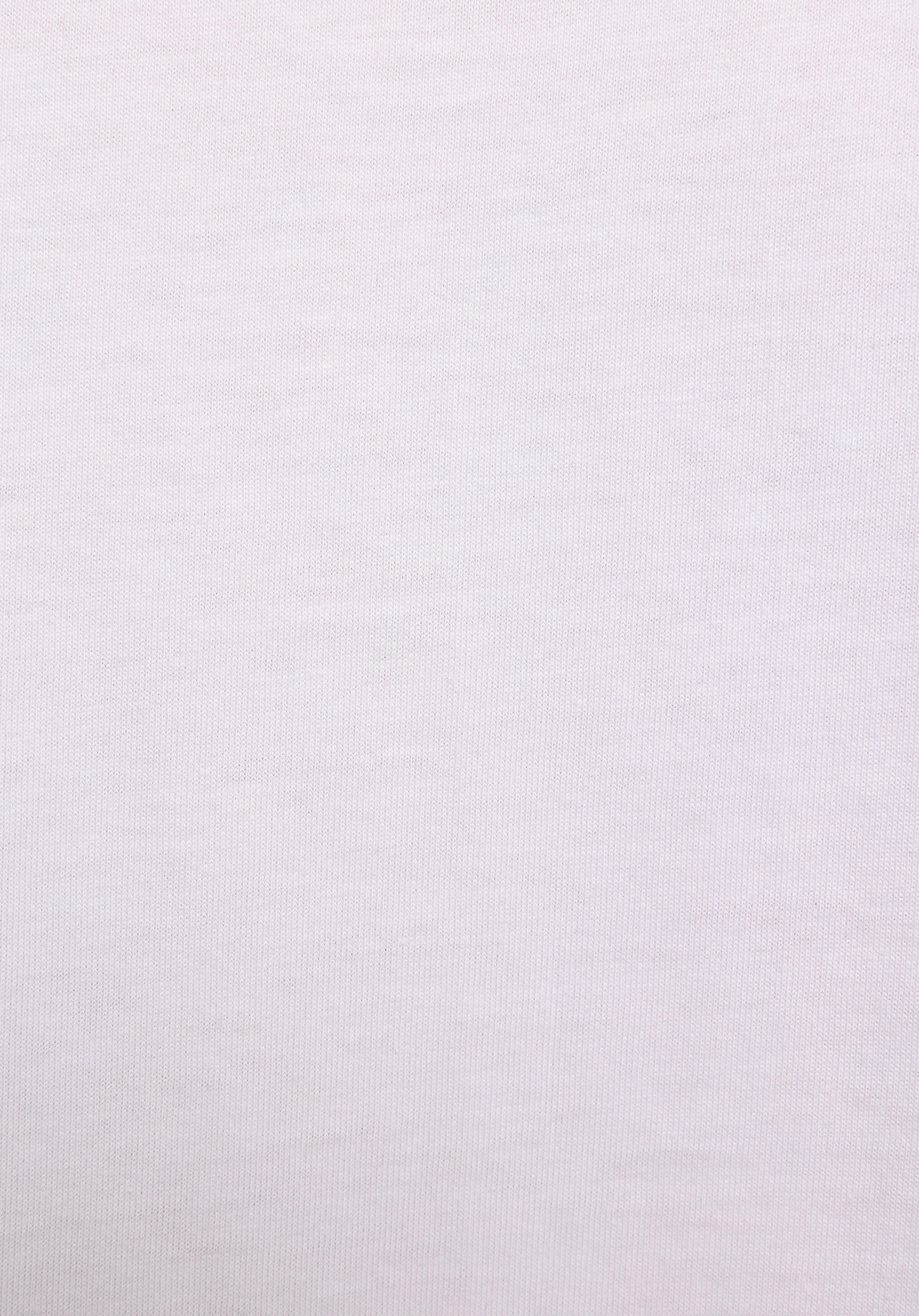 Boxy Fit Yuvarlak Yaka Baskılı Kadın Beyaz Kısa Kol Tişört