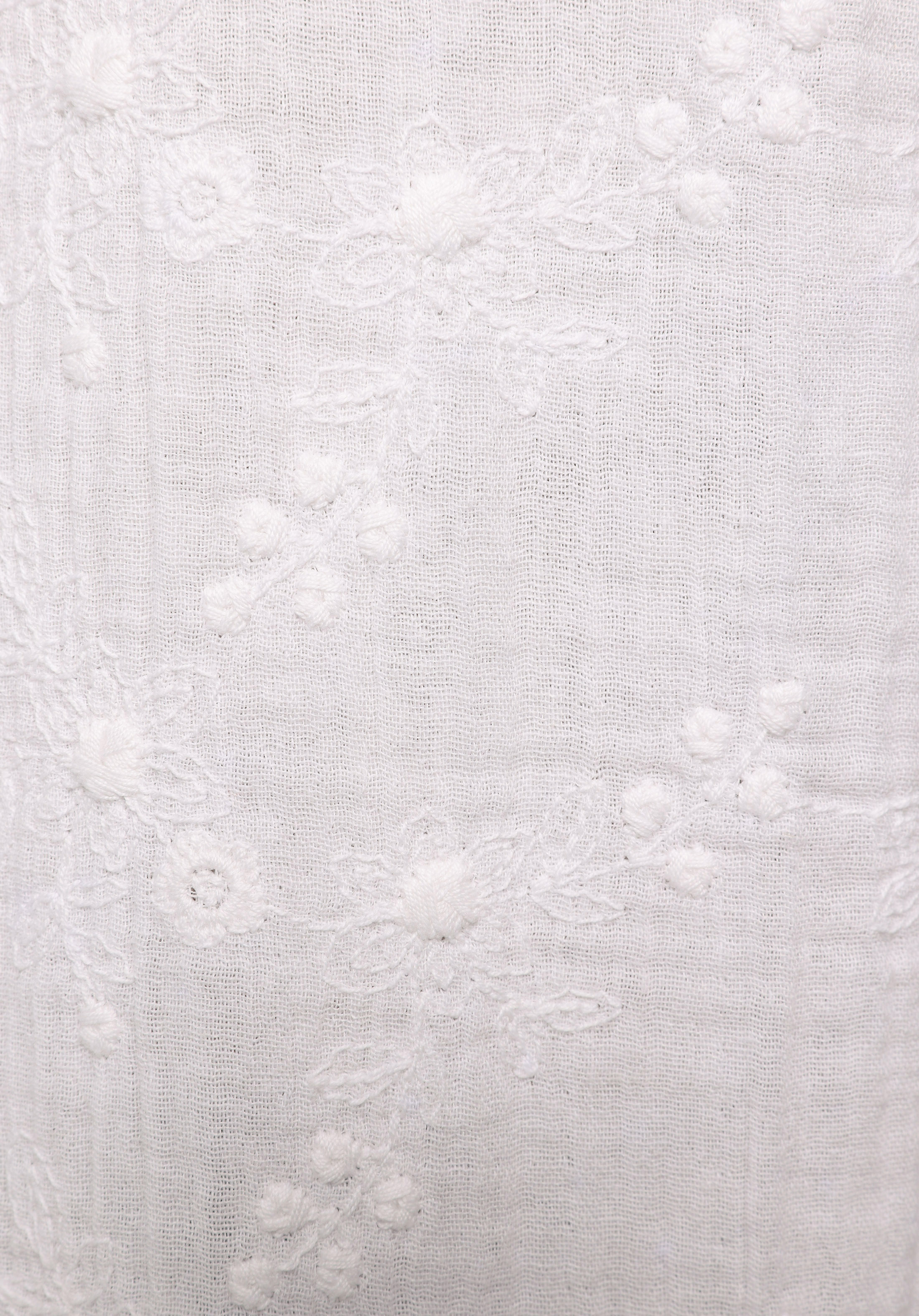 Regular Fit Shirt Neck Düz Kadın Beyaz Uzun Kol Gömlek