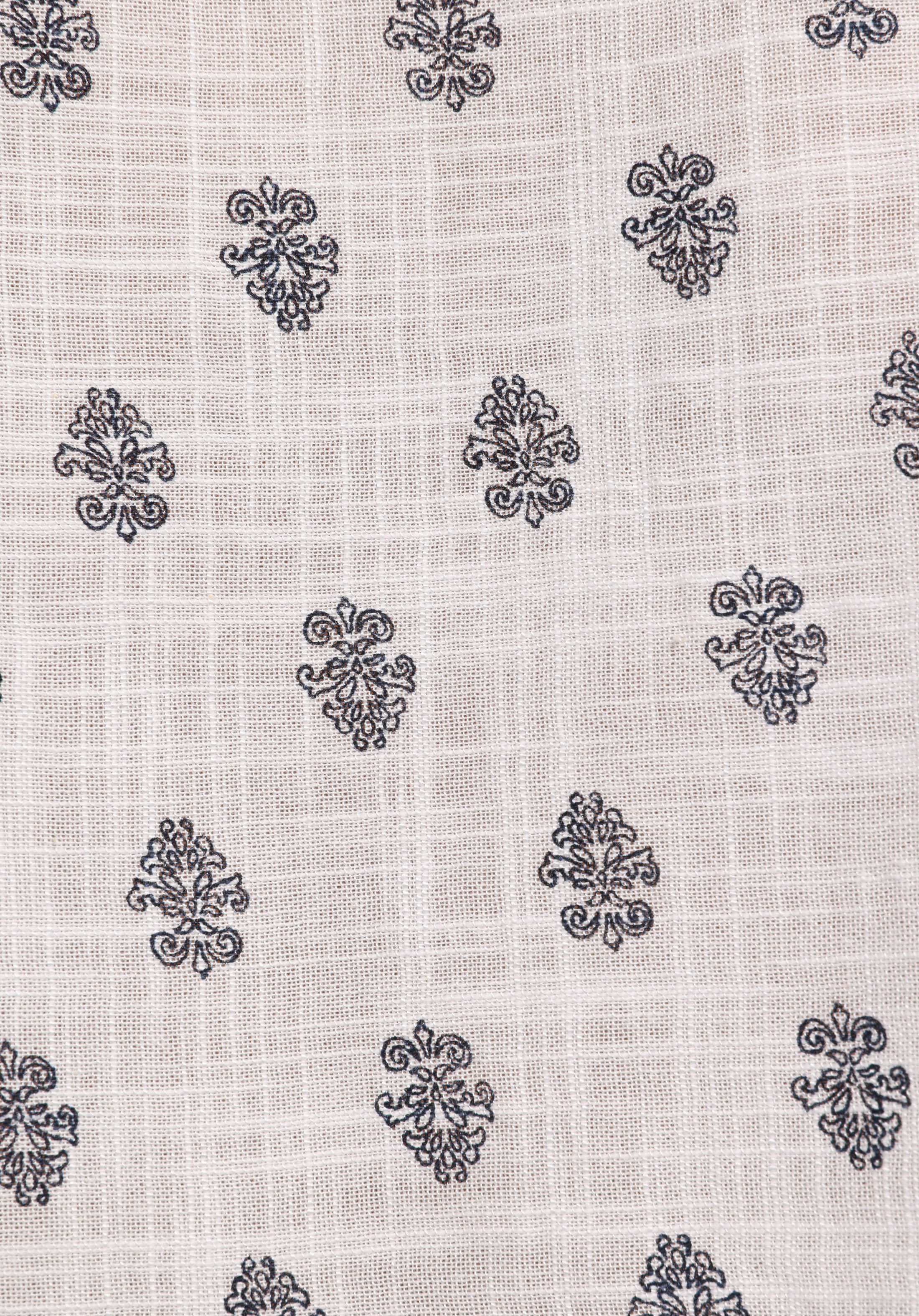 Fashion Fit Yuvarlak Yaka Baskılı Kadın Beyaz Uzun Kol Gömlek