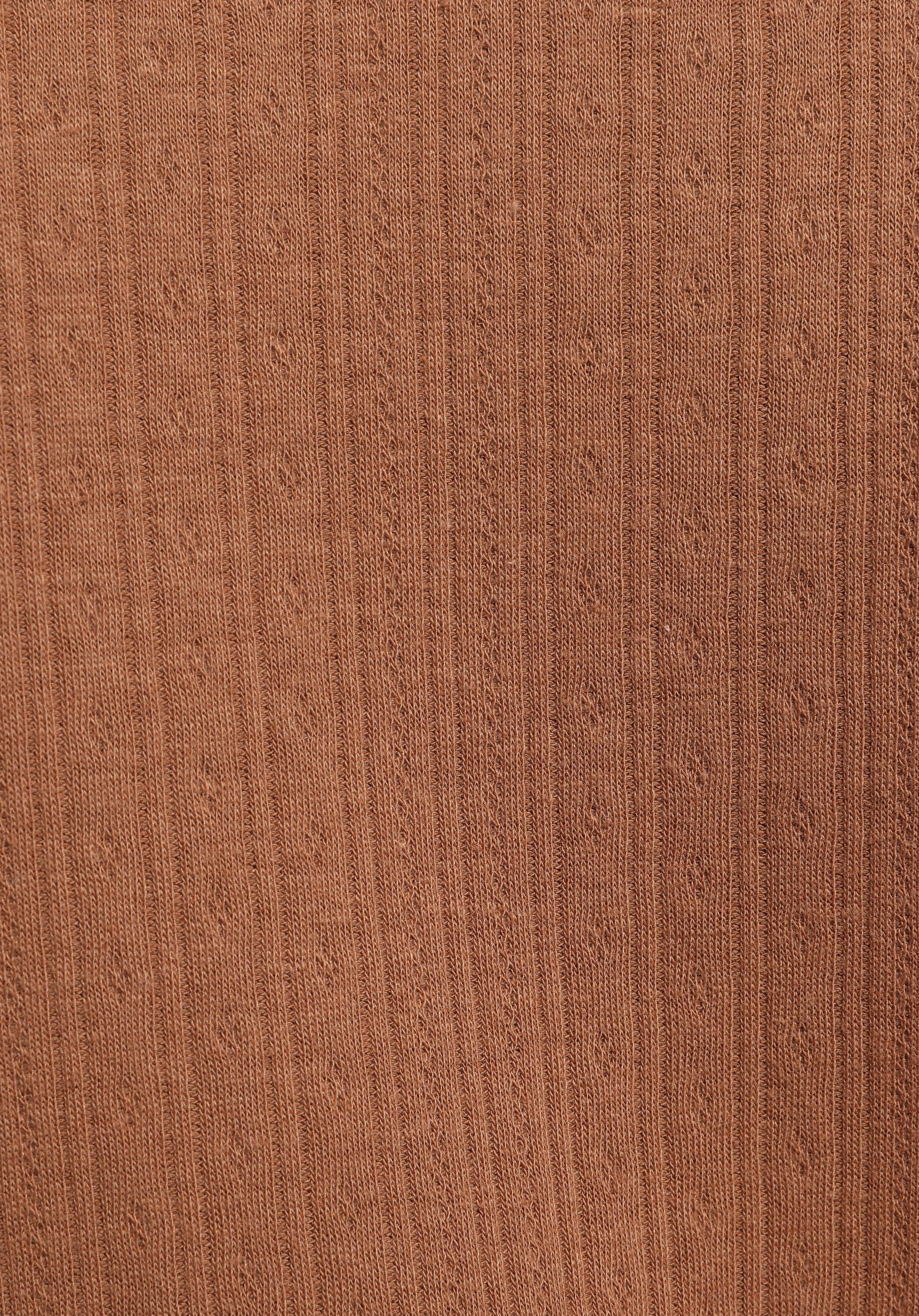 Regular Fit Yuvarlak Yaka Düz Kadın Kahverengi Kısa Kol Tişört