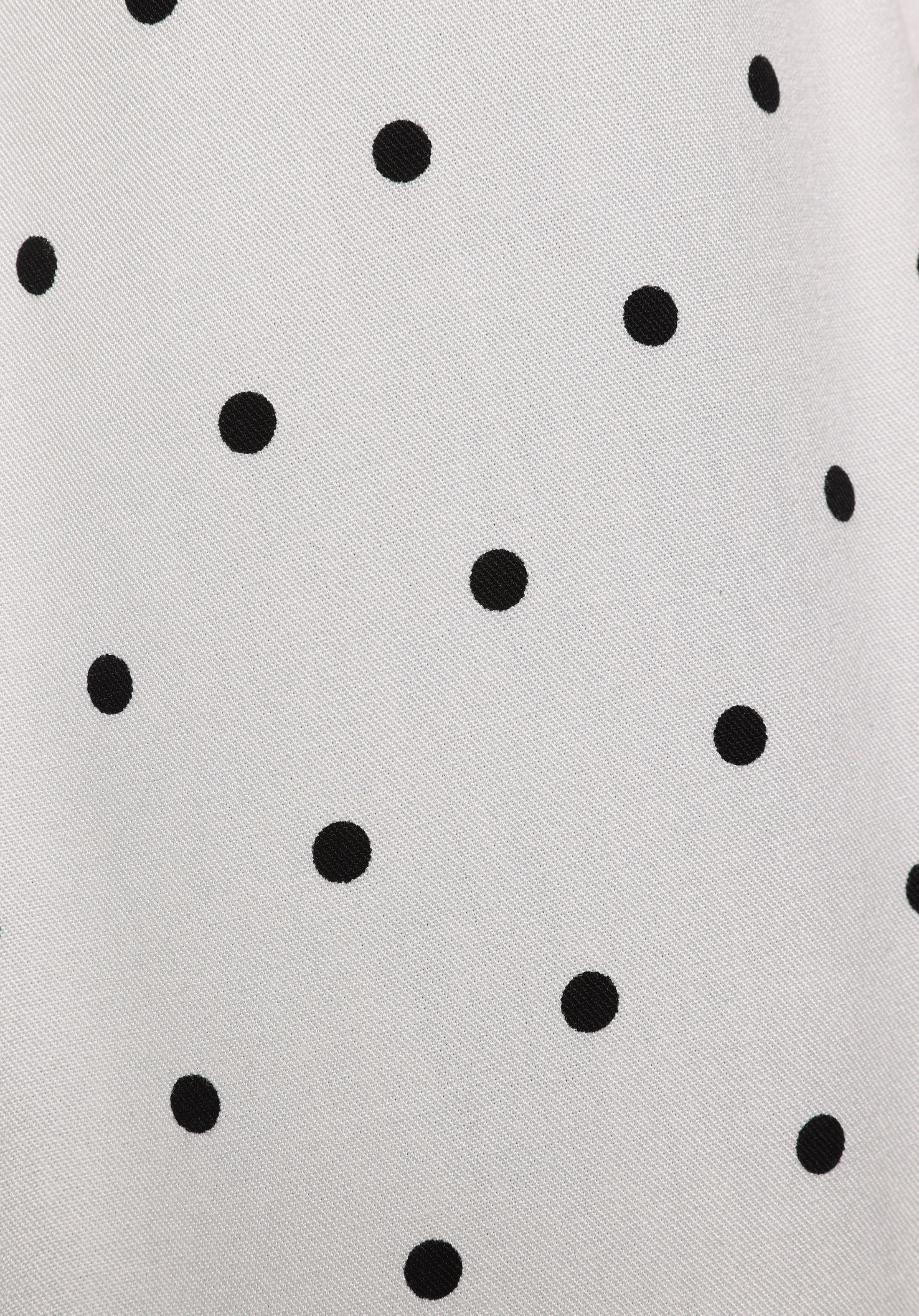 Regular Fit Shirt Neck Puantiyeli Kadın Ekru Uzun Kol Gömlek