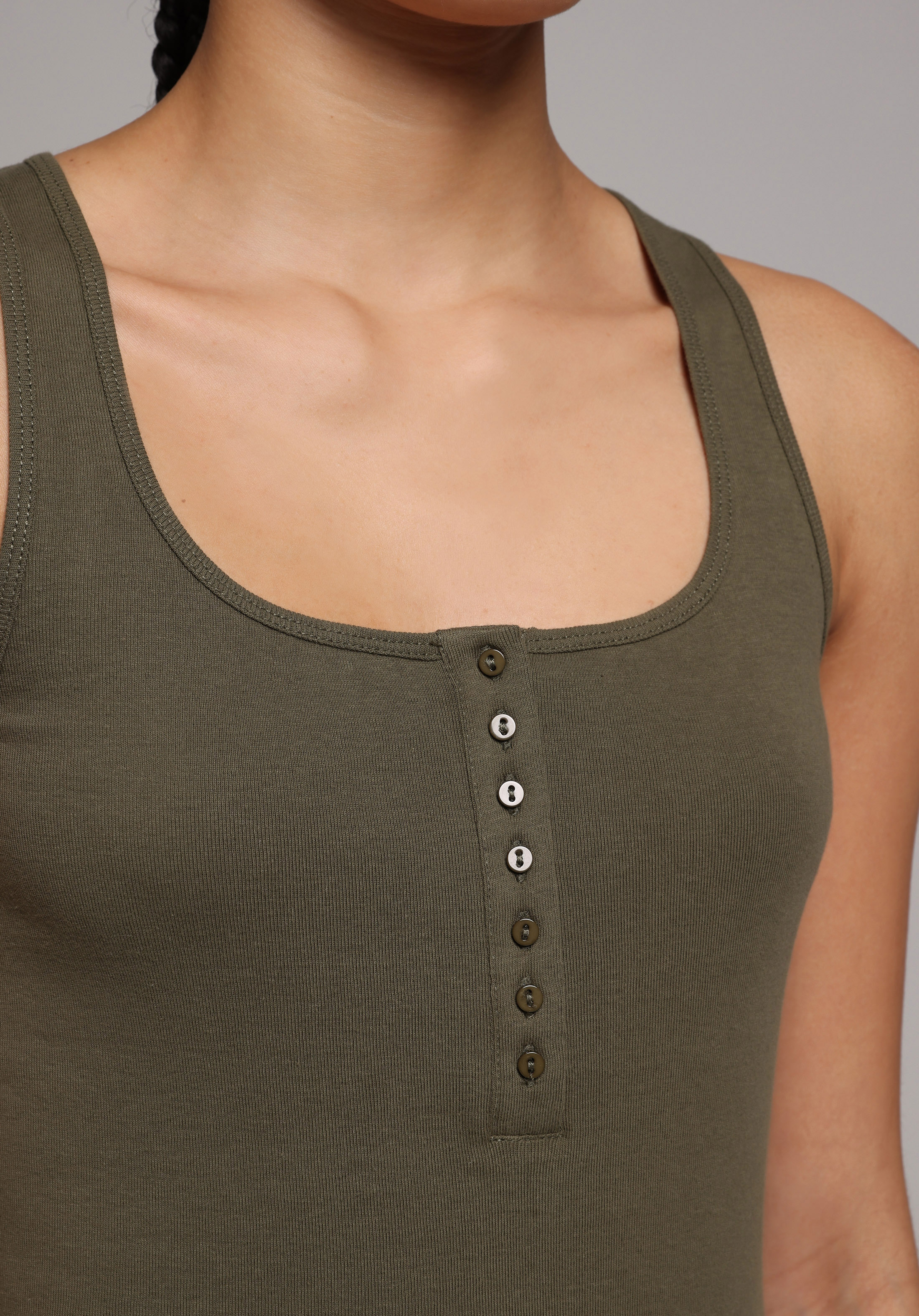 Slim Fit   Kadın Yeşil Atlet