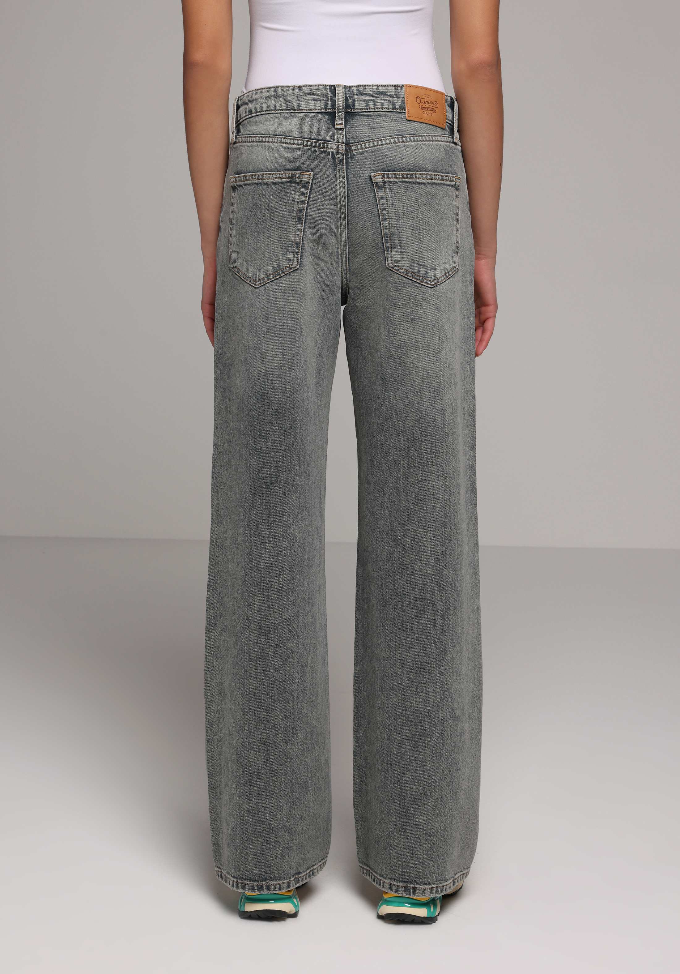 Regular Fit   Kadın Green Cast Denim Jean Pantolon