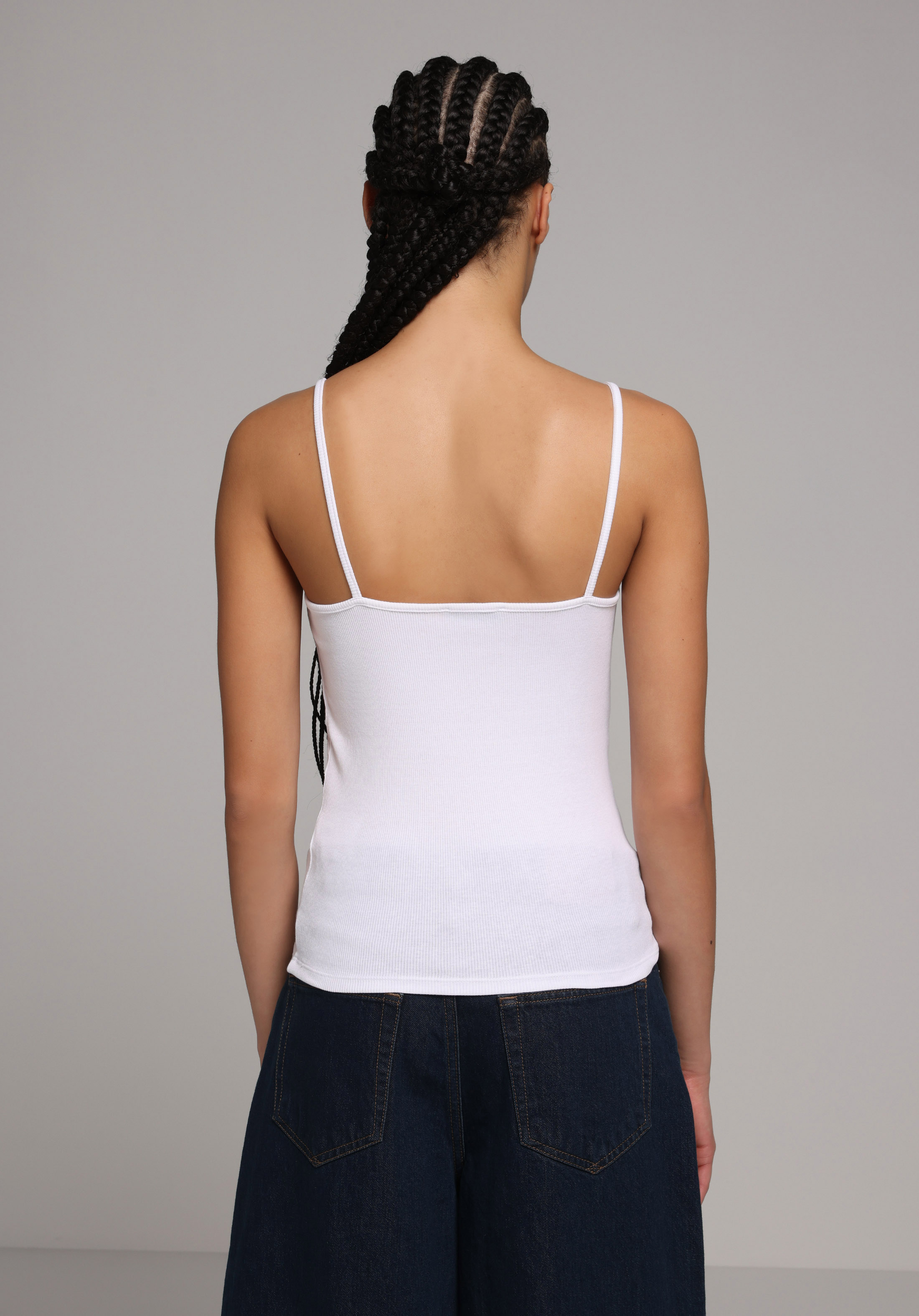 Slim Fit   Kadın Beyaz Atlet