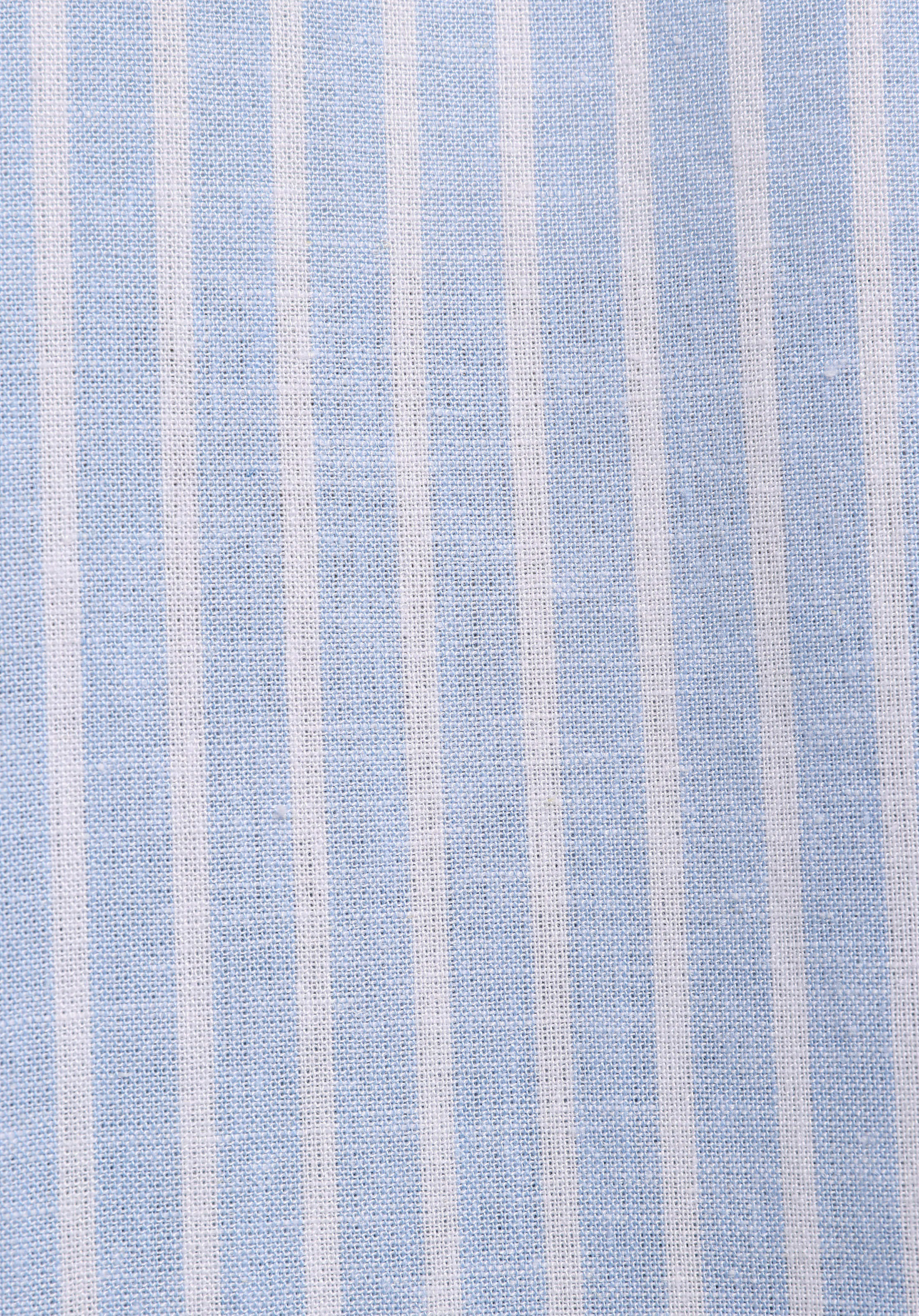 Boyfriend Fit Shirt Neck Çizgili Kadın Mavi Uzun Kol Gömlek