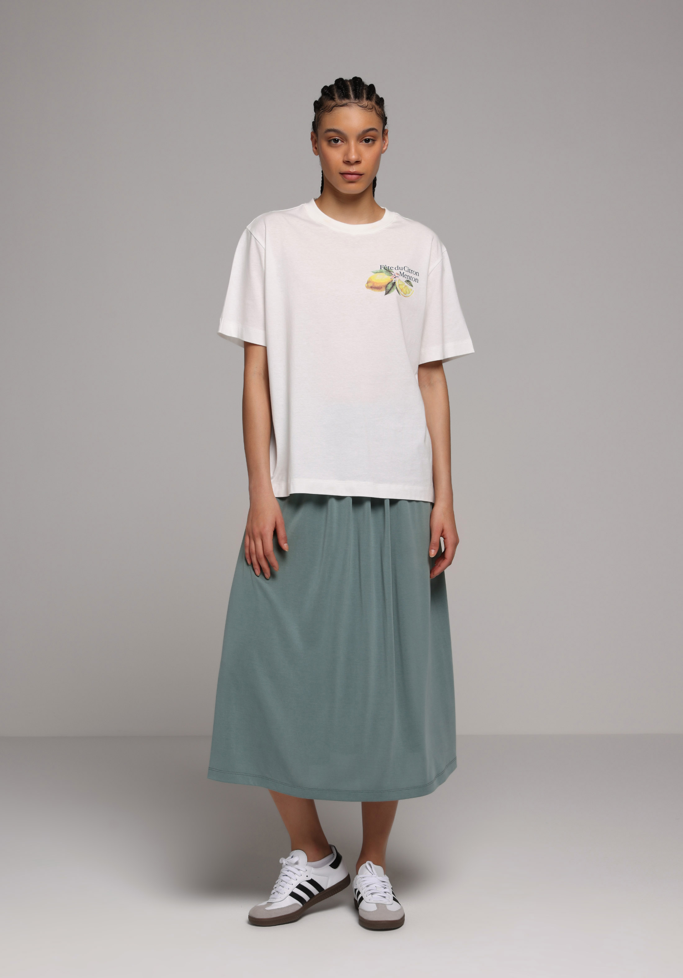 Regular Fit Düz  Kadın Yeşil Etek