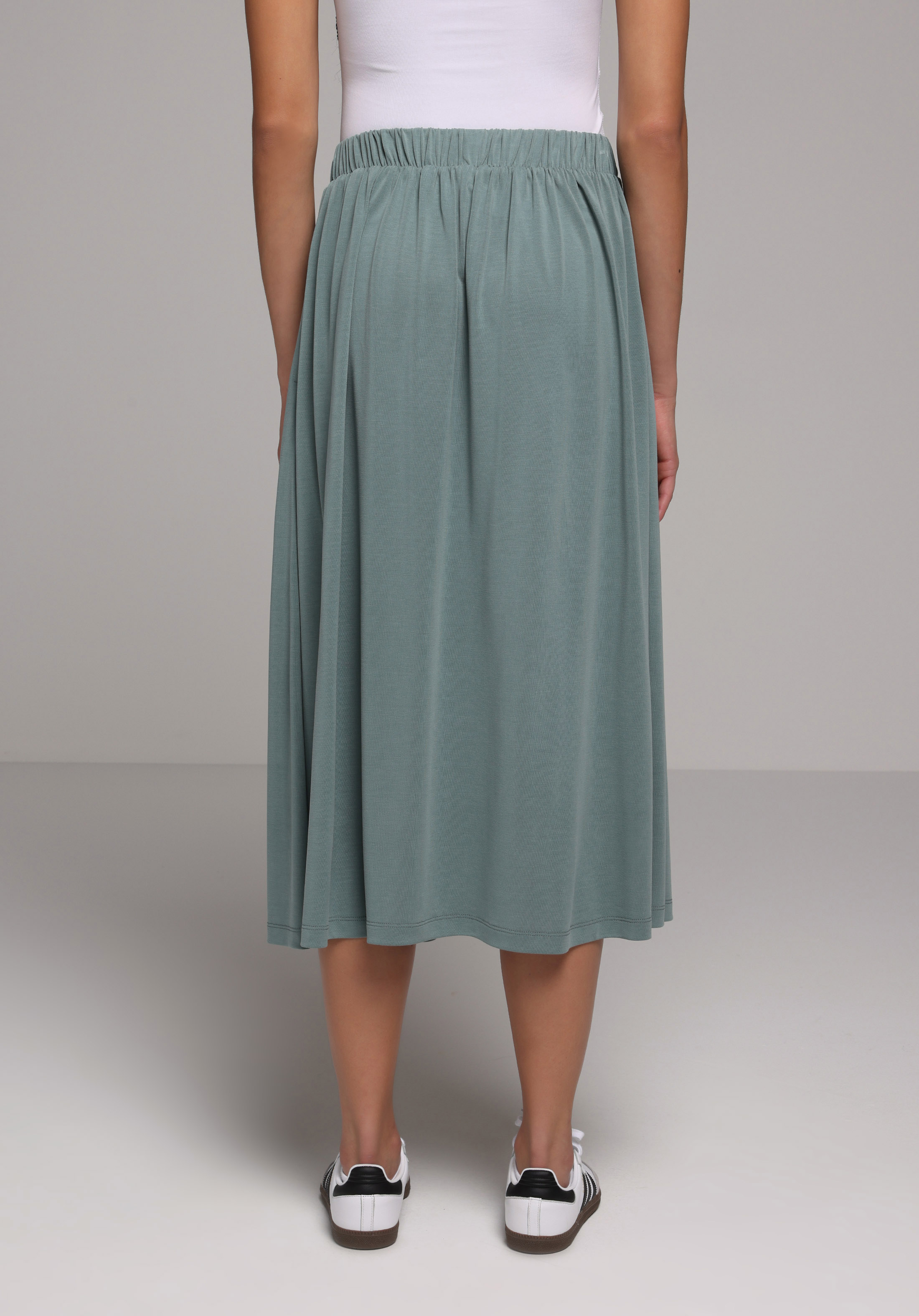 Regular Fit Düz  Kadın Yeşil Etek