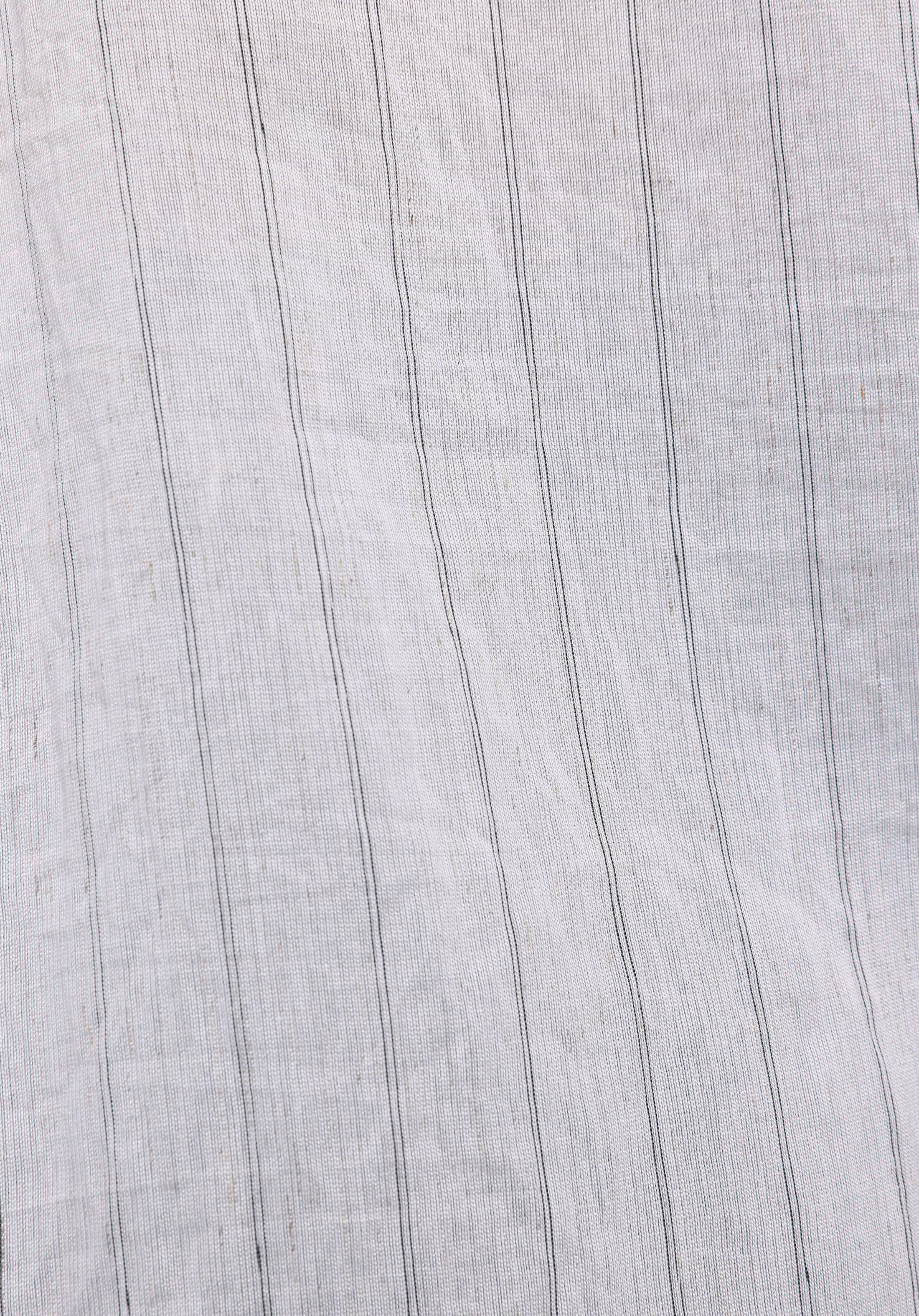 Fashion Fit Shirt Neck Çizgili Kadın Beyaz Uzun Kol Gömlek