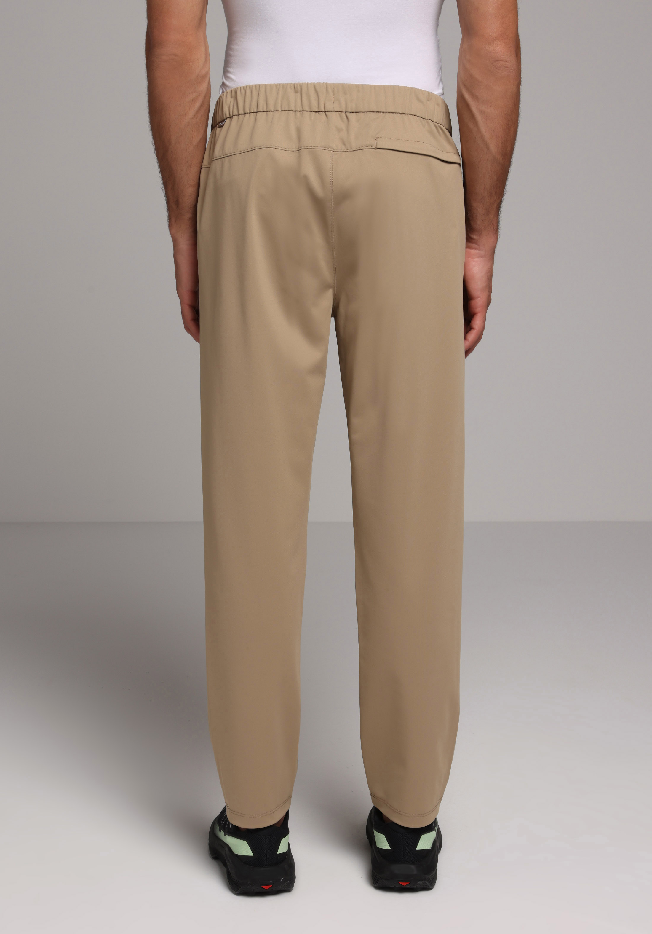 Regular Fit Orta Bel Düz Erkek Bej Eşofman Altı