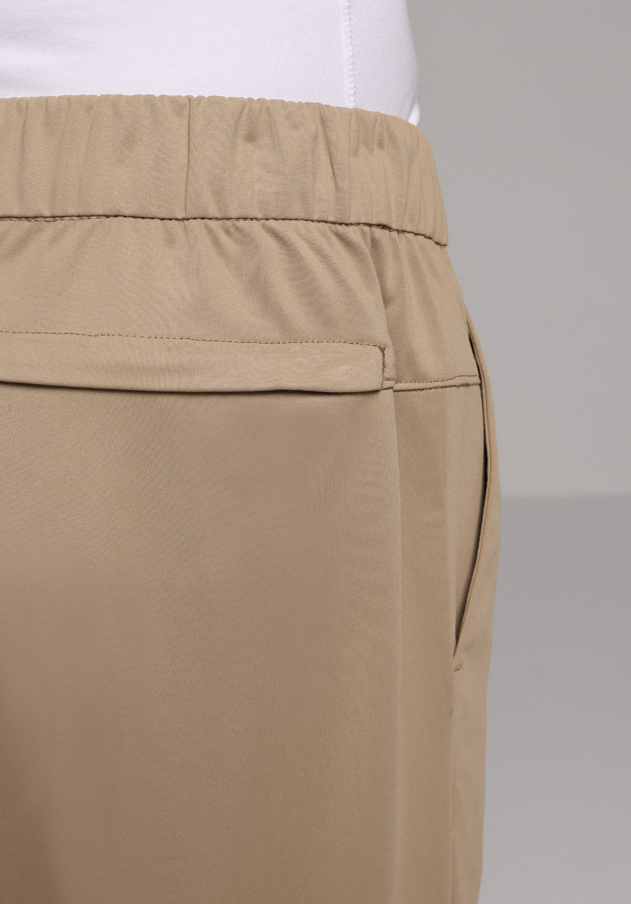 Regular Fit Orta Bel Düz Erkek Bej Eşofman Altı