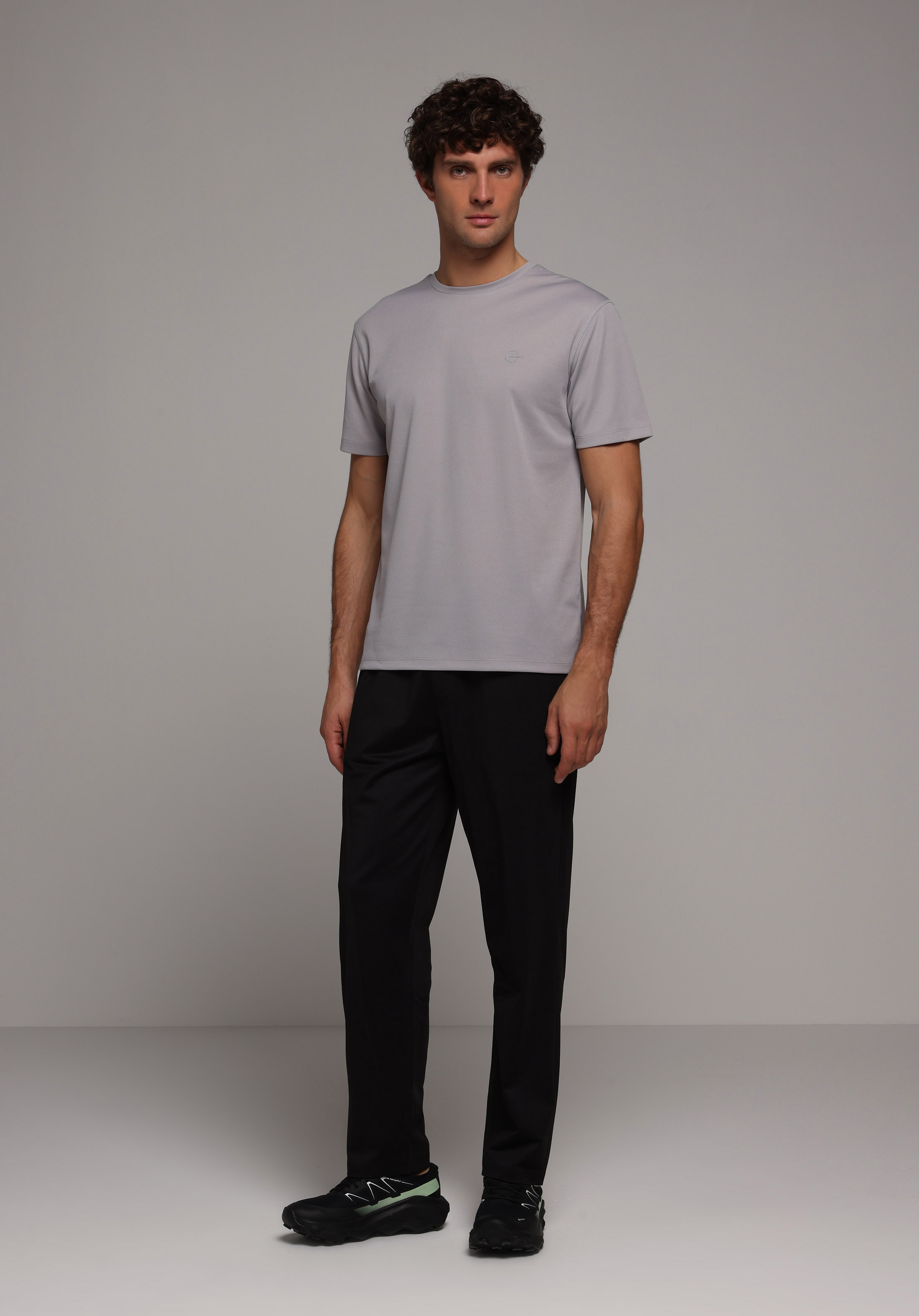 Regular Fit Orta Bel Düz Erkek Siyah Eşofman Altı