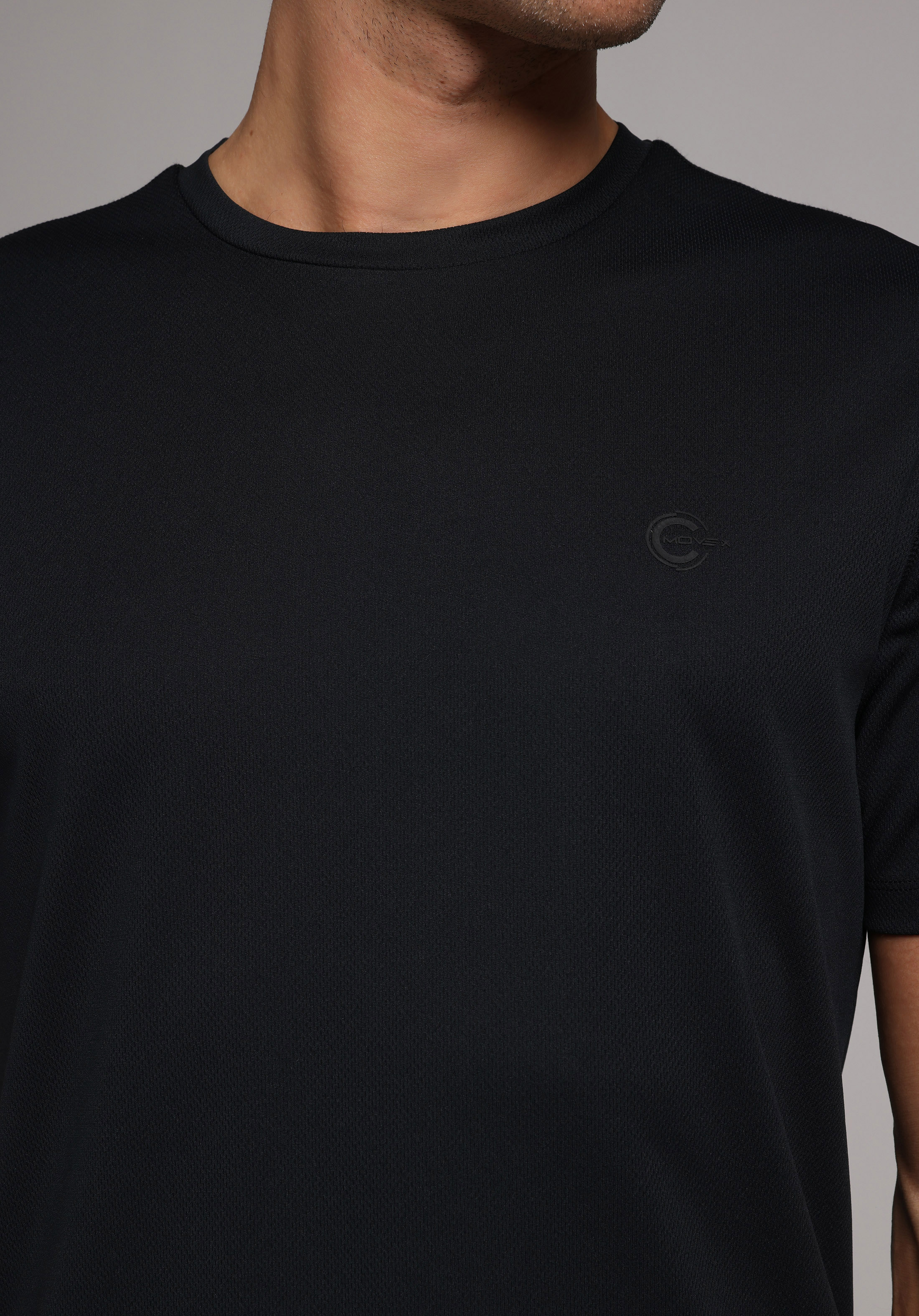 Regular Fit Yuvarlak Yaka Düz Erkek Siyah Kısa Kol Tişört