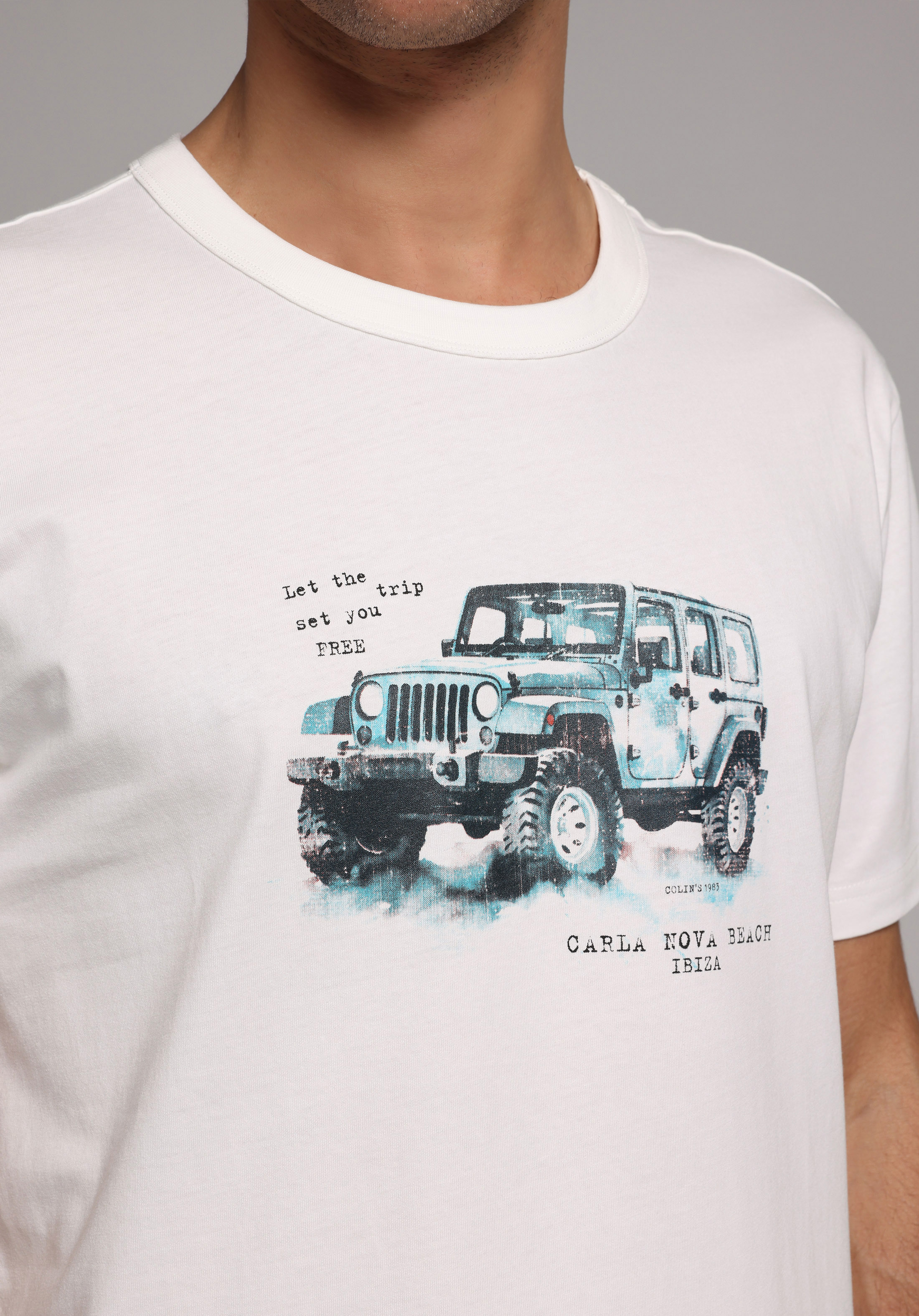 Comfort Fit Yuvarlak Yaka Düz Erkek Beyaz Kısa Kol Tişört