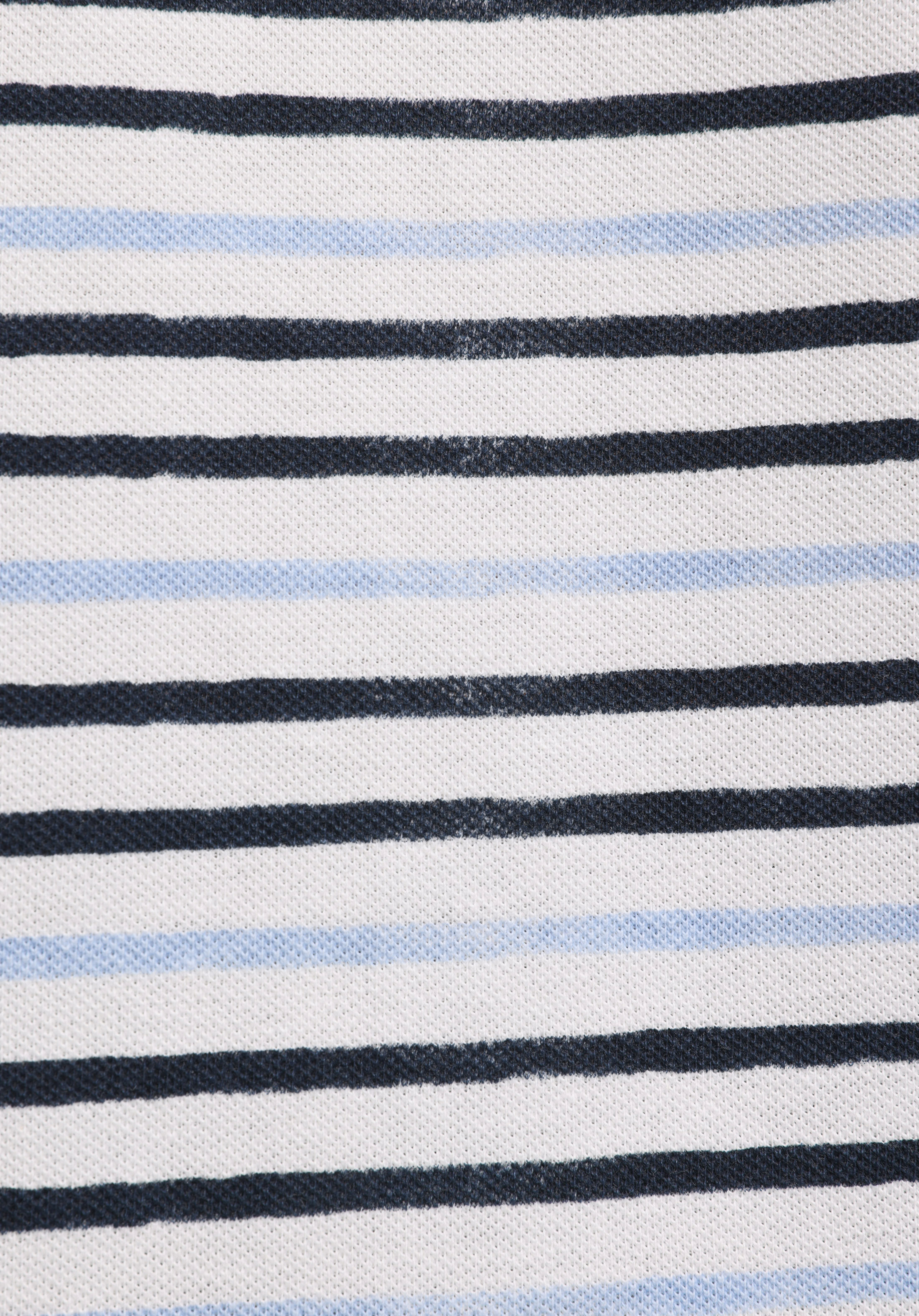 Regular Fit Yuvarlak Yaka Çizgili Erkek Mavi Kısa Kol Tişört