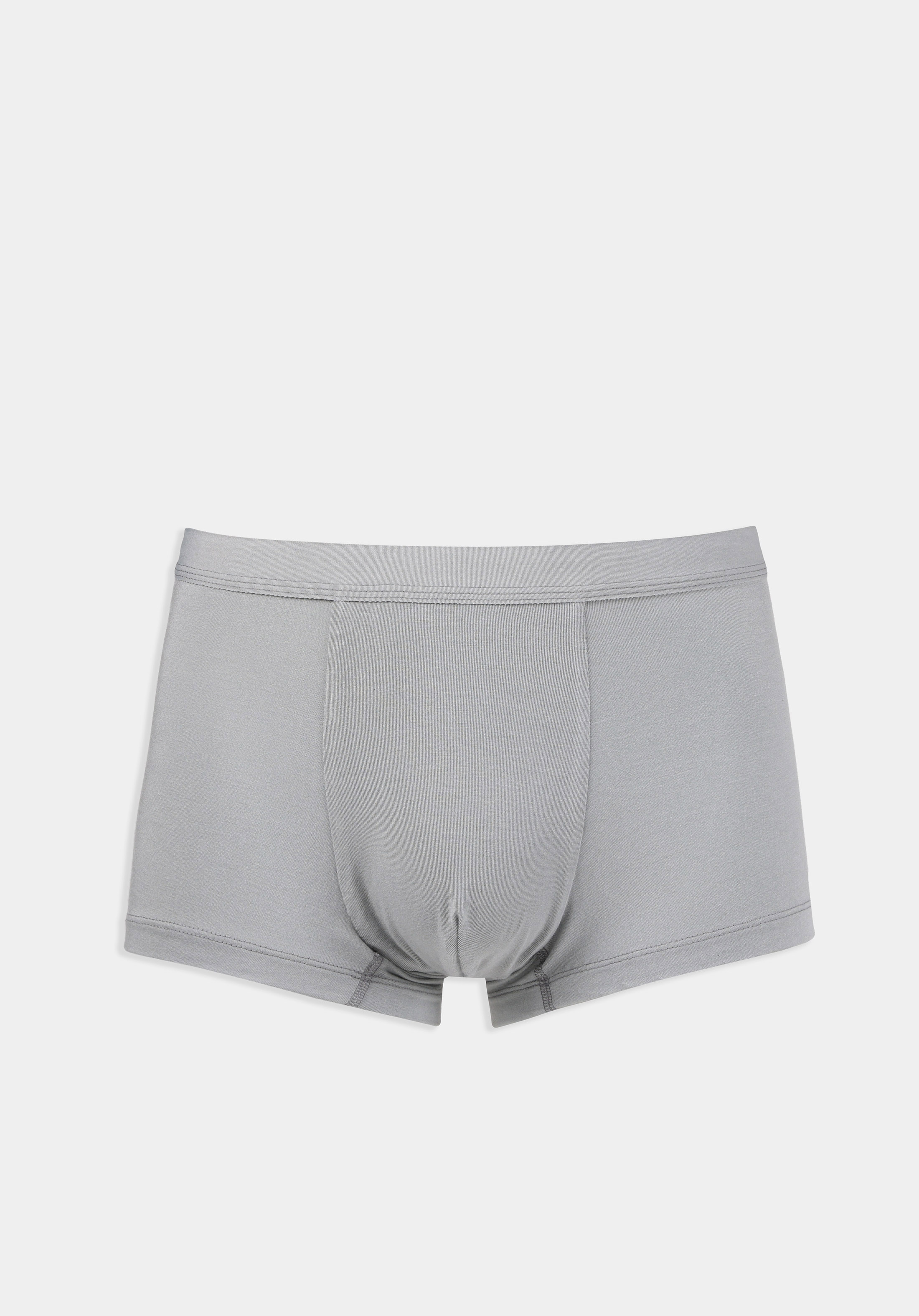 Modern Fit Düz Erkek Gri Boxer