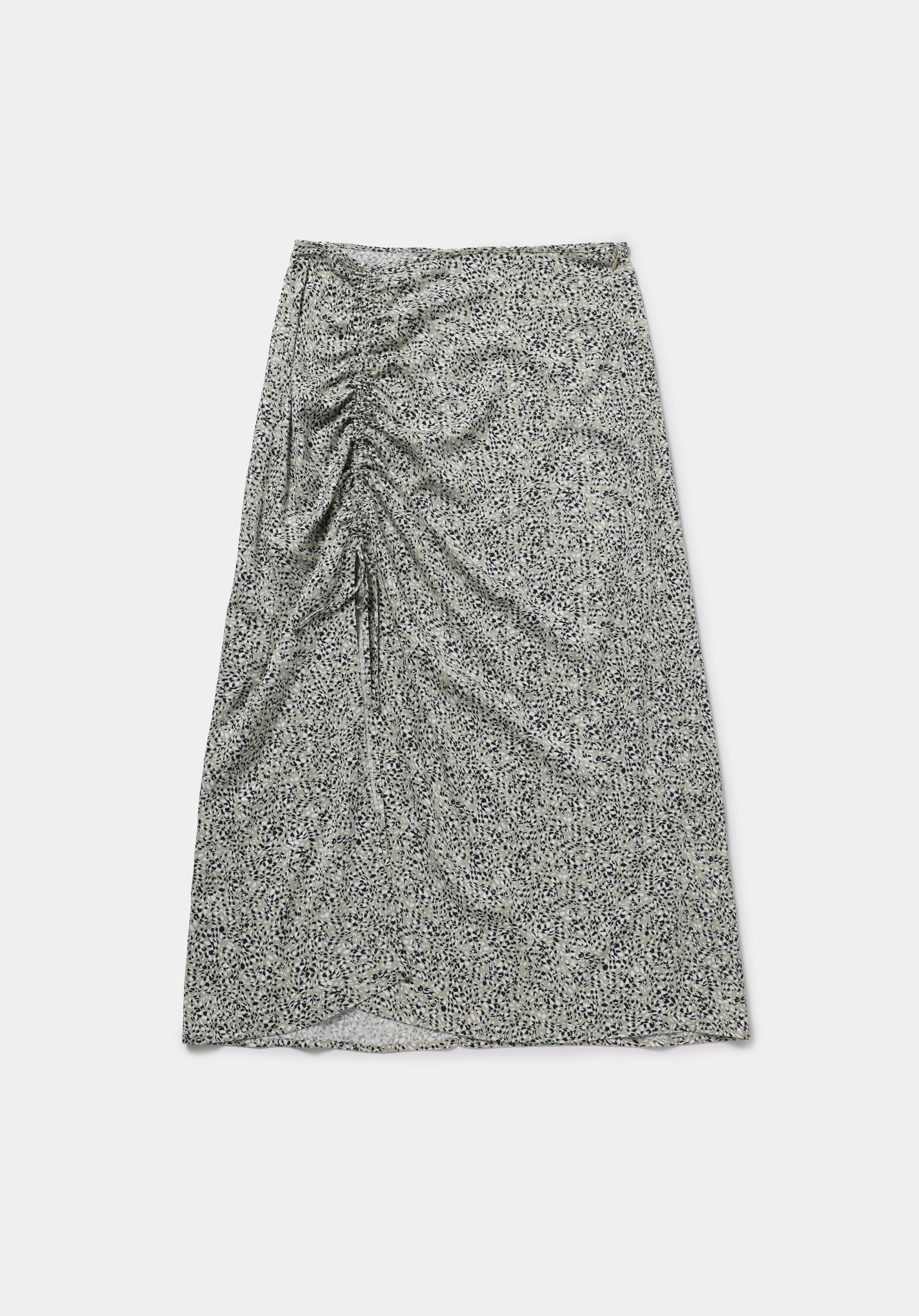 Midi Metraj Baskılı  Kadın Yeşil Etek