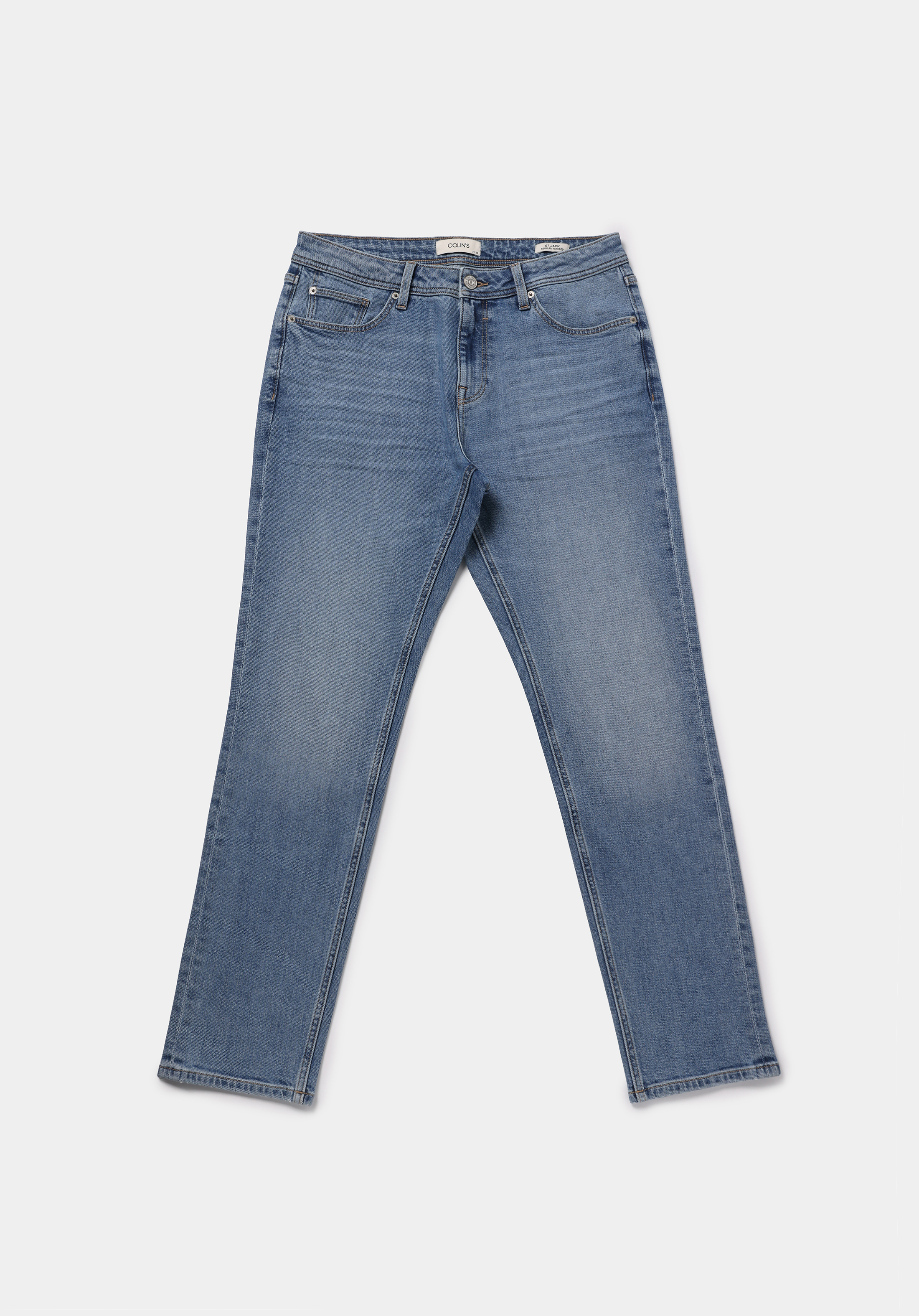 Regular Fit   Erkek Light İndigo Denim Jean Pantolon