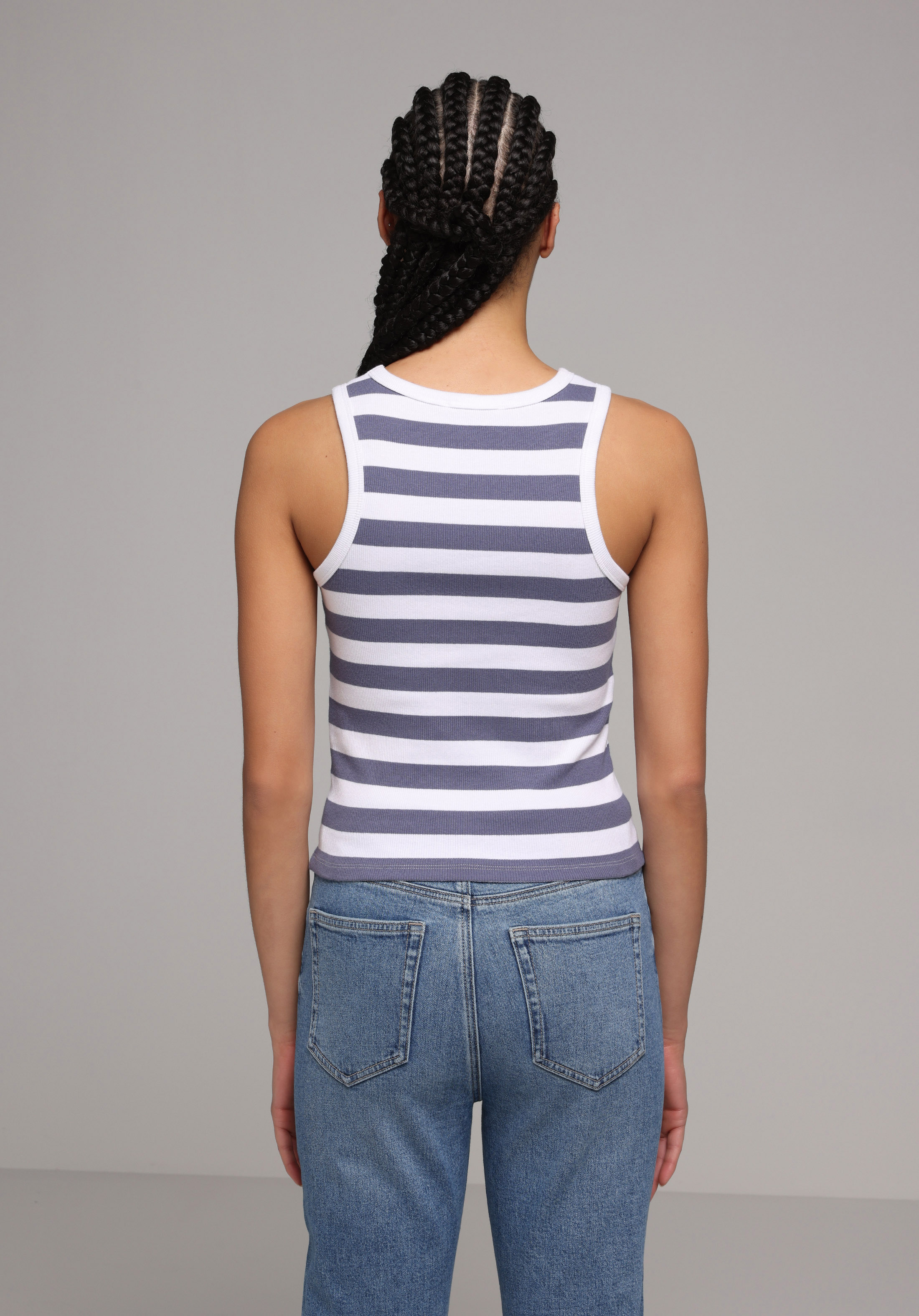 Slim Fit   Kadın Mavi Atlet