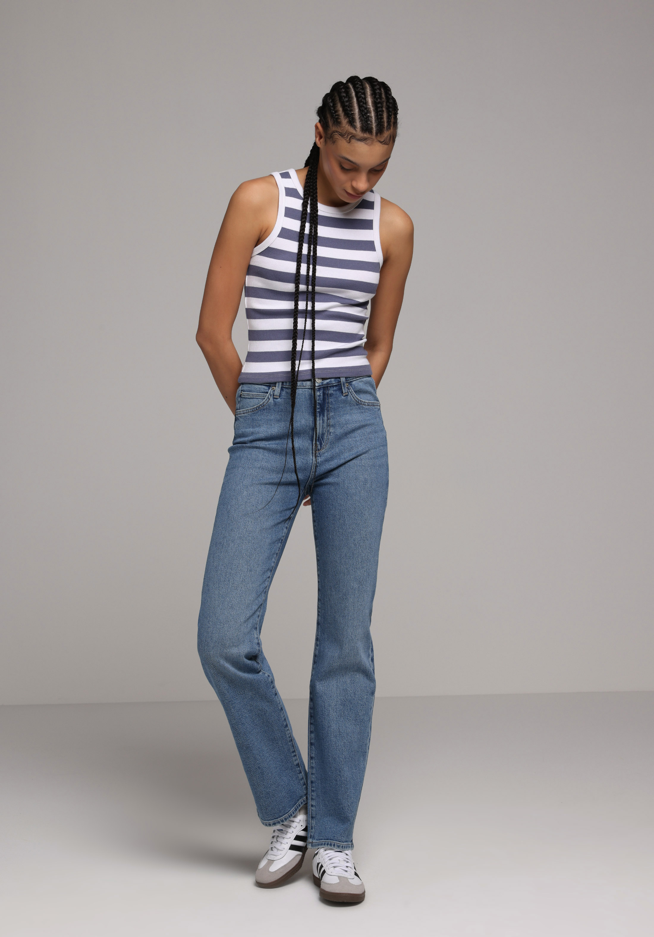 Slim Fit   Kadın Mavi Atlet