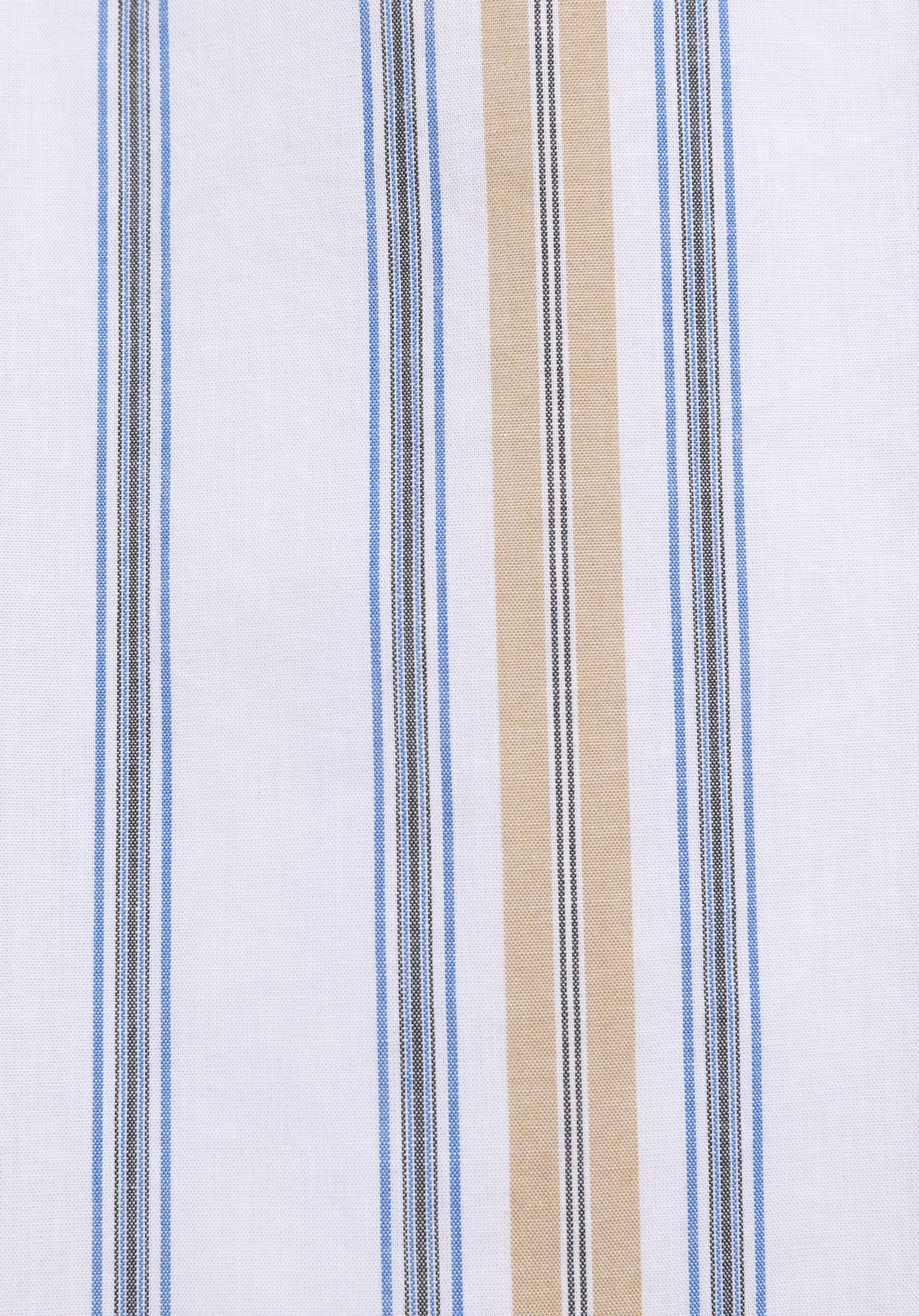 Relaxed Fit Shirt Neck Çizgili Erkek Çok Renkli Uzun Kol Gömlek