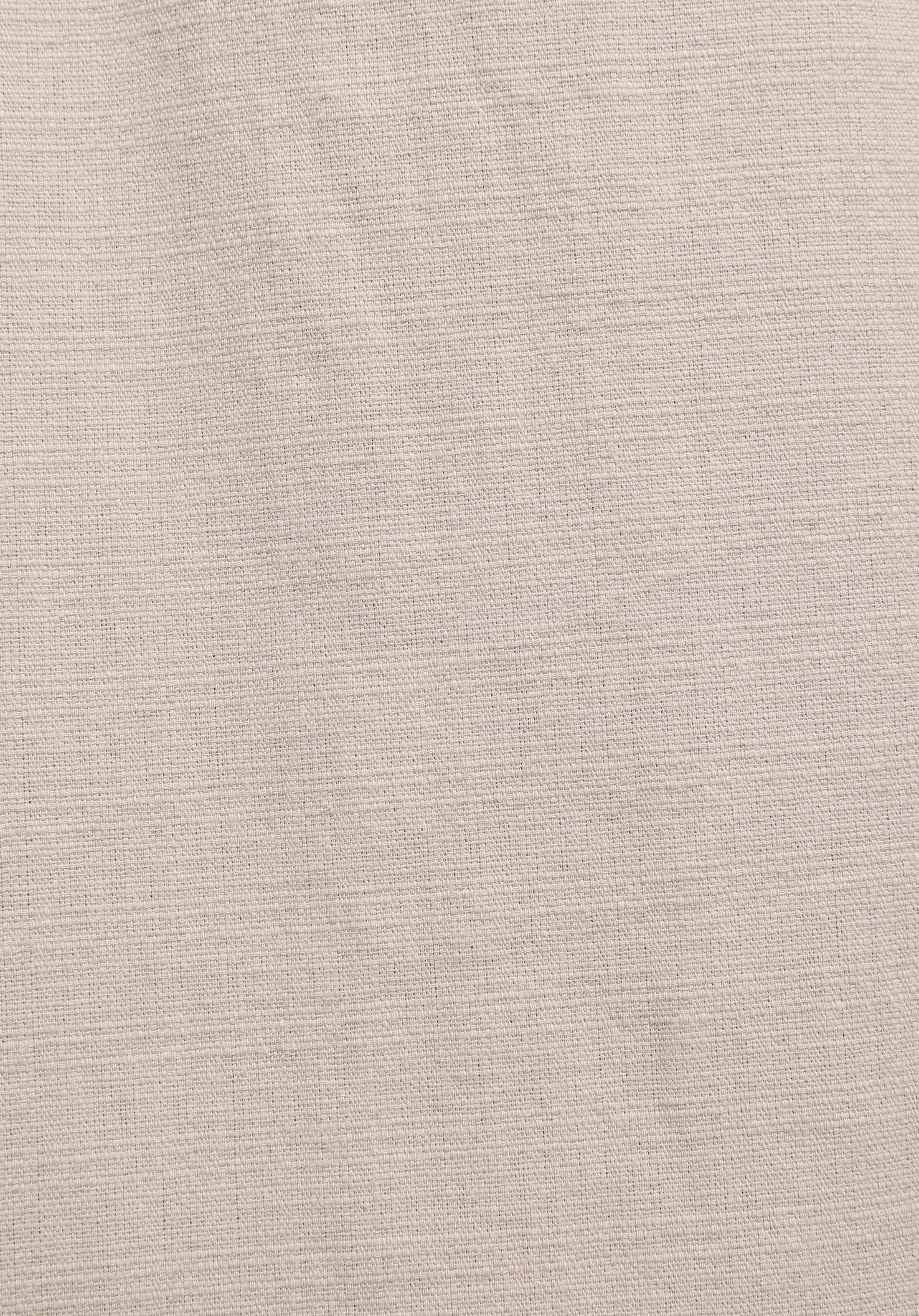 Regular Fit Shirt Neck Düz Erkek Bej Kısa Kol Gömlek