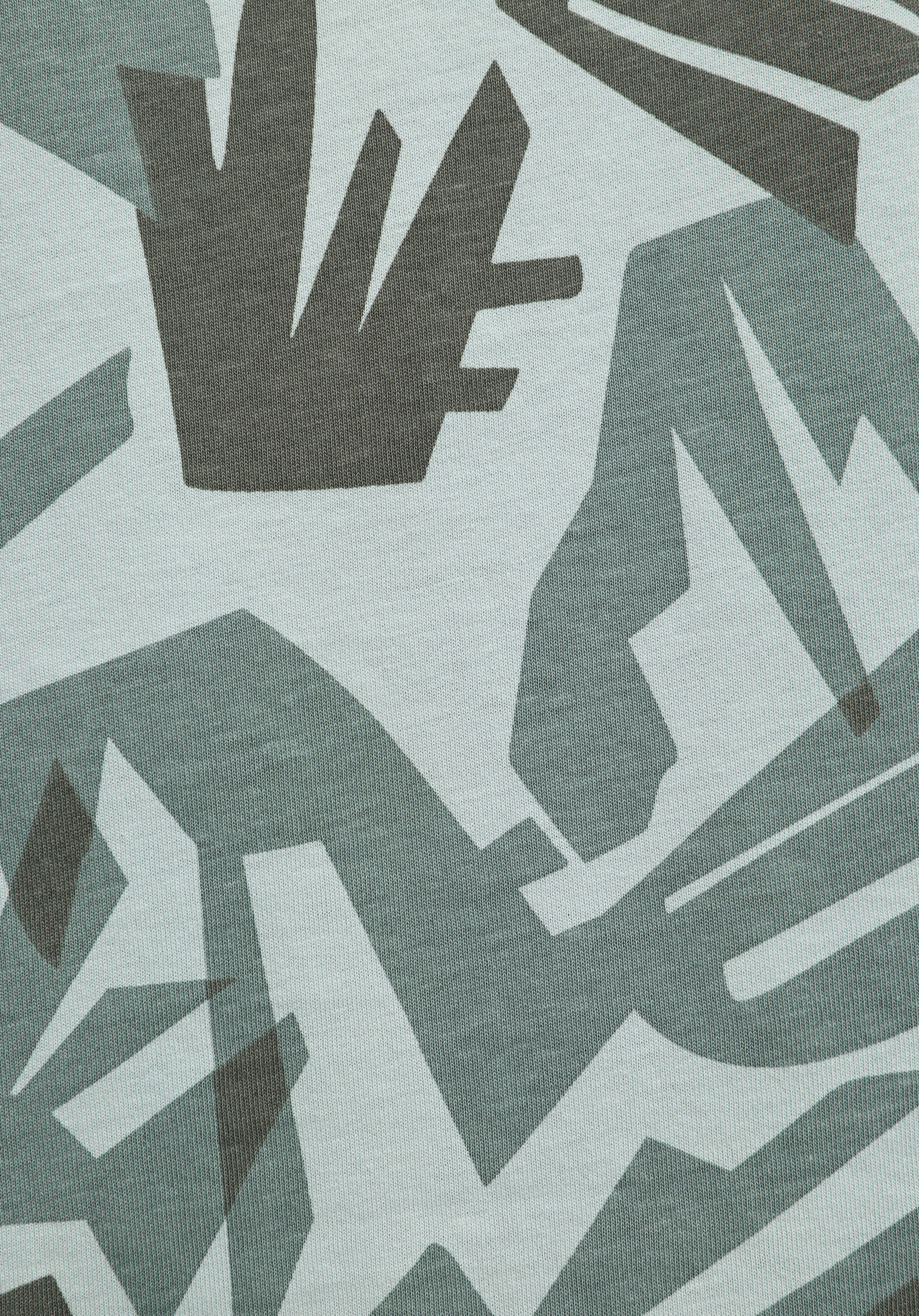 Regular Fit Yuvarlak Yaka Baskılı Erkek Yeşil Kısa Kol Tişört