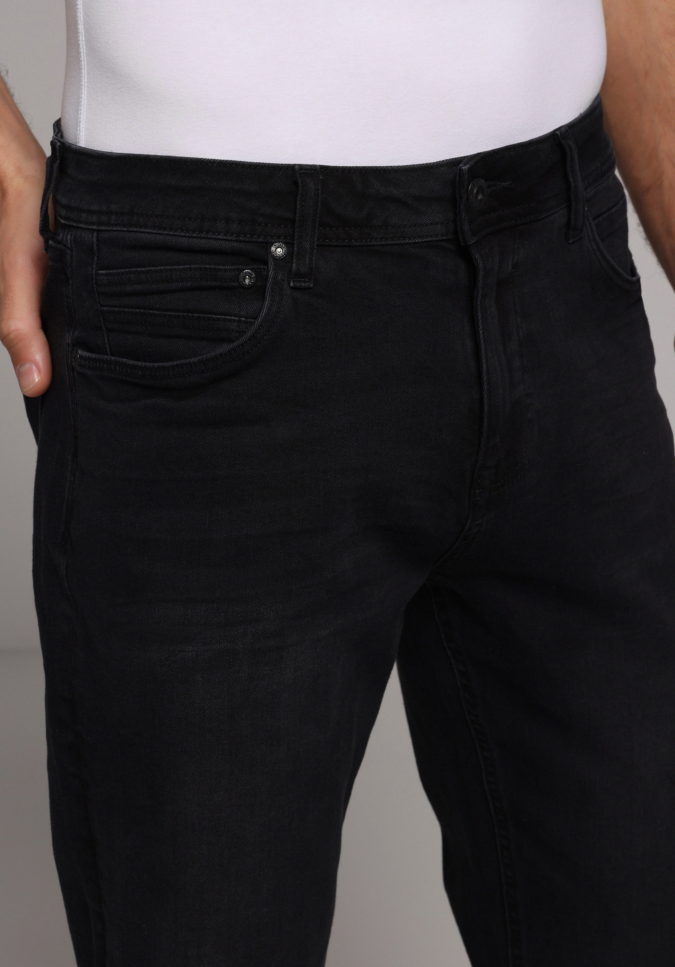Regular Fit   Erkek Black Black Denim Jean Pantolon