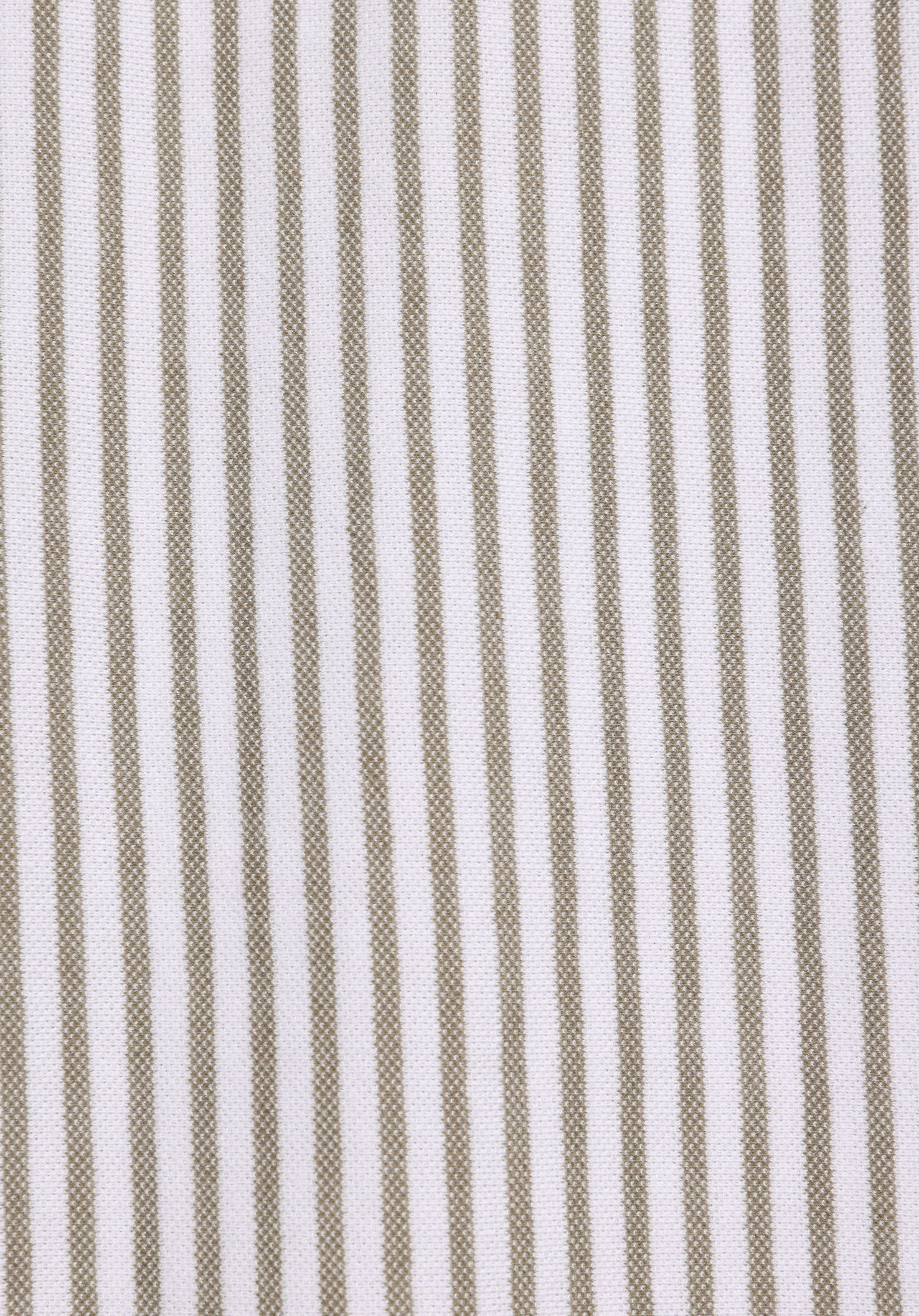 Regular Fit Shirt Neck Çizgili Erkek Yeşil Uzun Kol Gömlek