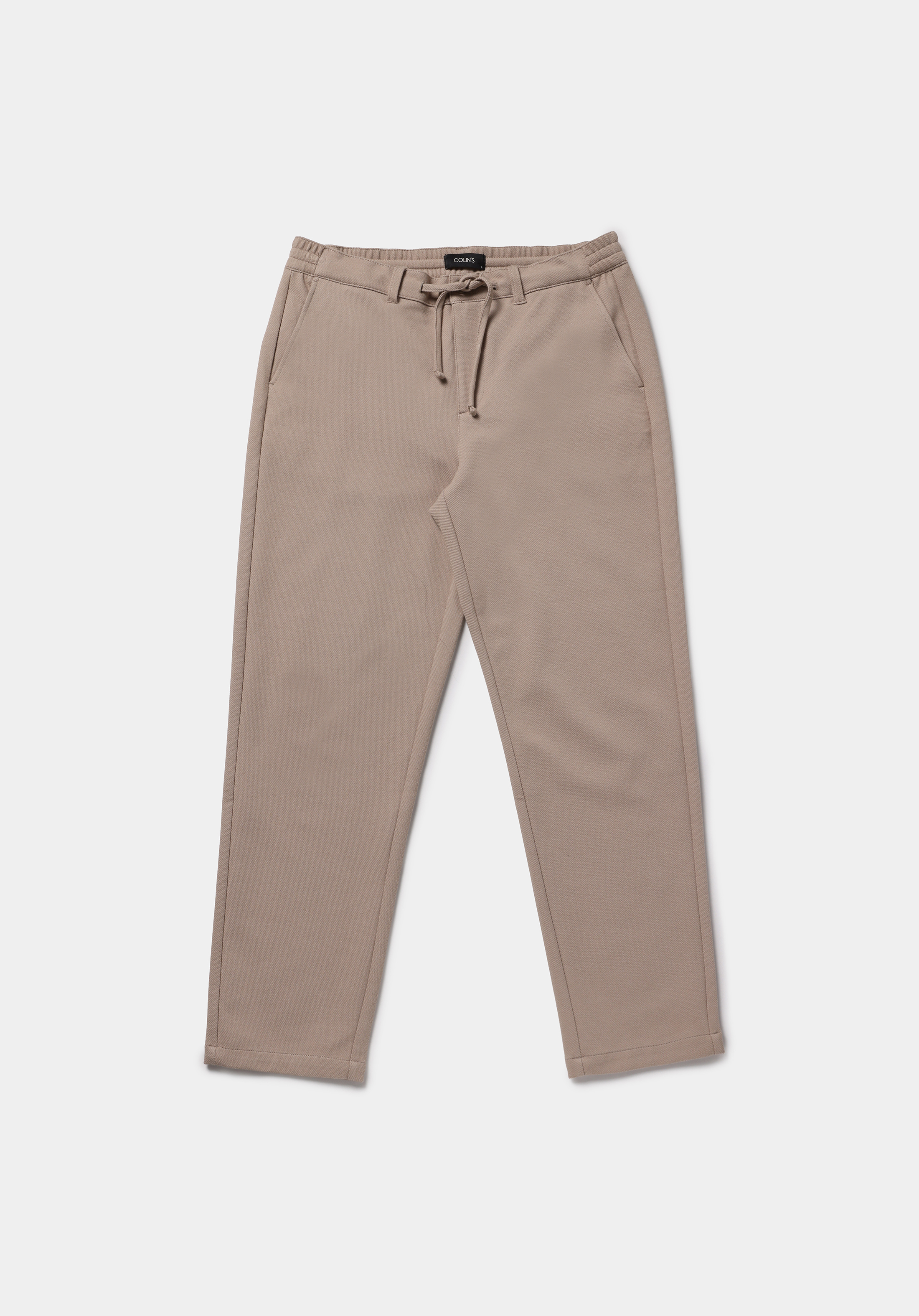 Regular Fit Orta Bel Düz Paça Erkek Bej  Pantolon