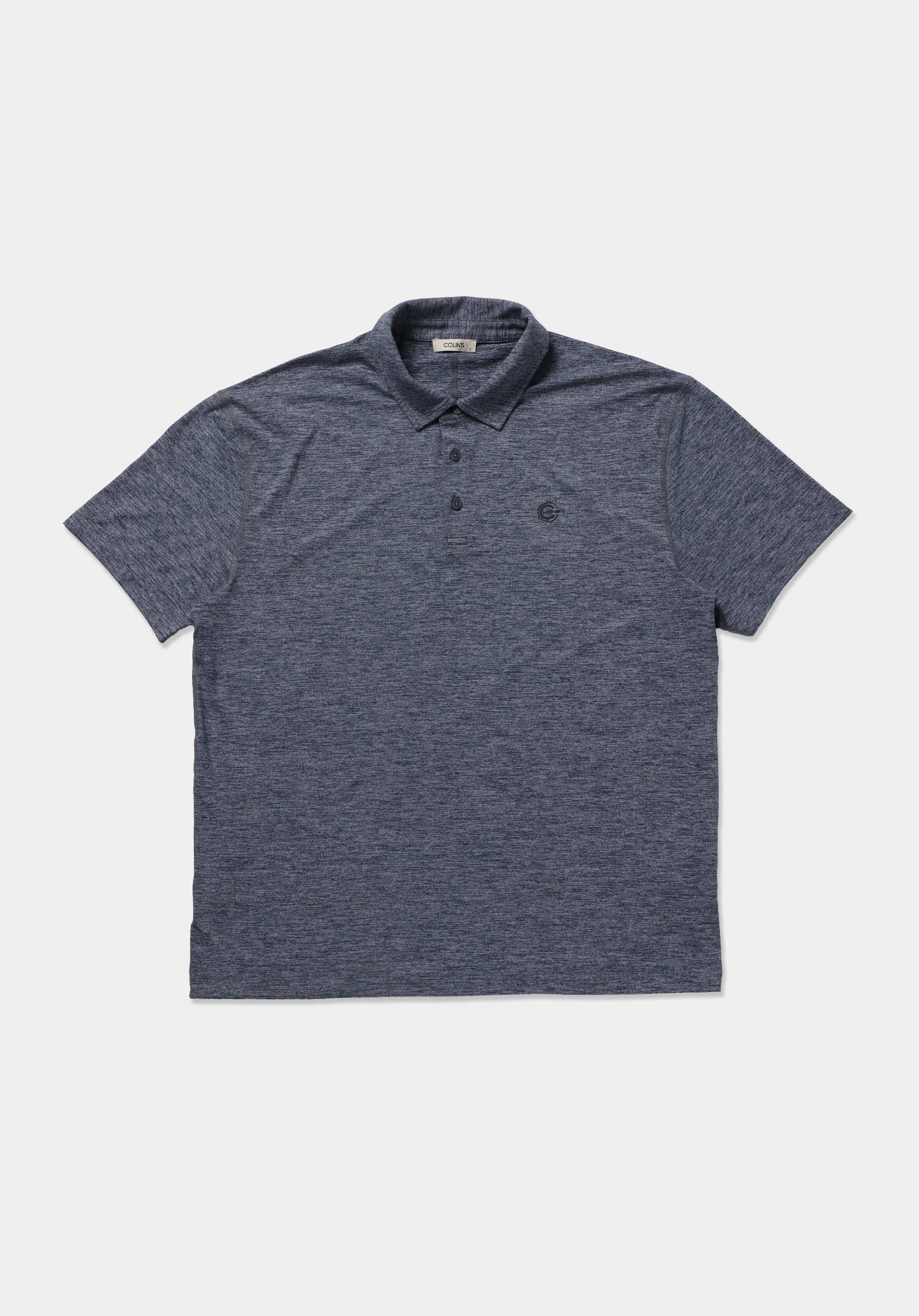 Comfort Fit Polo Yaka Düz Erkek Lacivert Kısa Kol Tişört