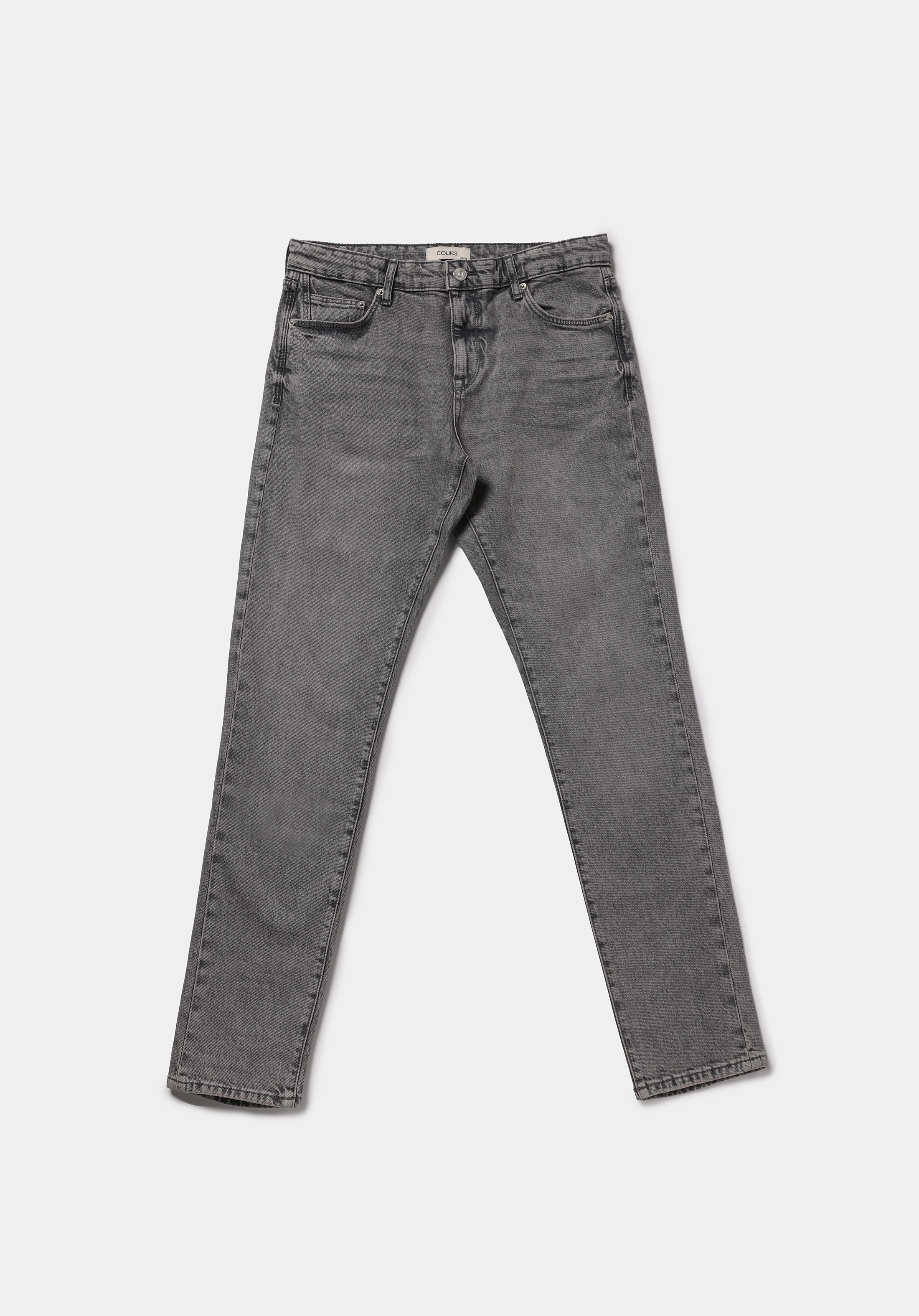 Slim Fit   Erkek Grey Denim Jean Pantolon