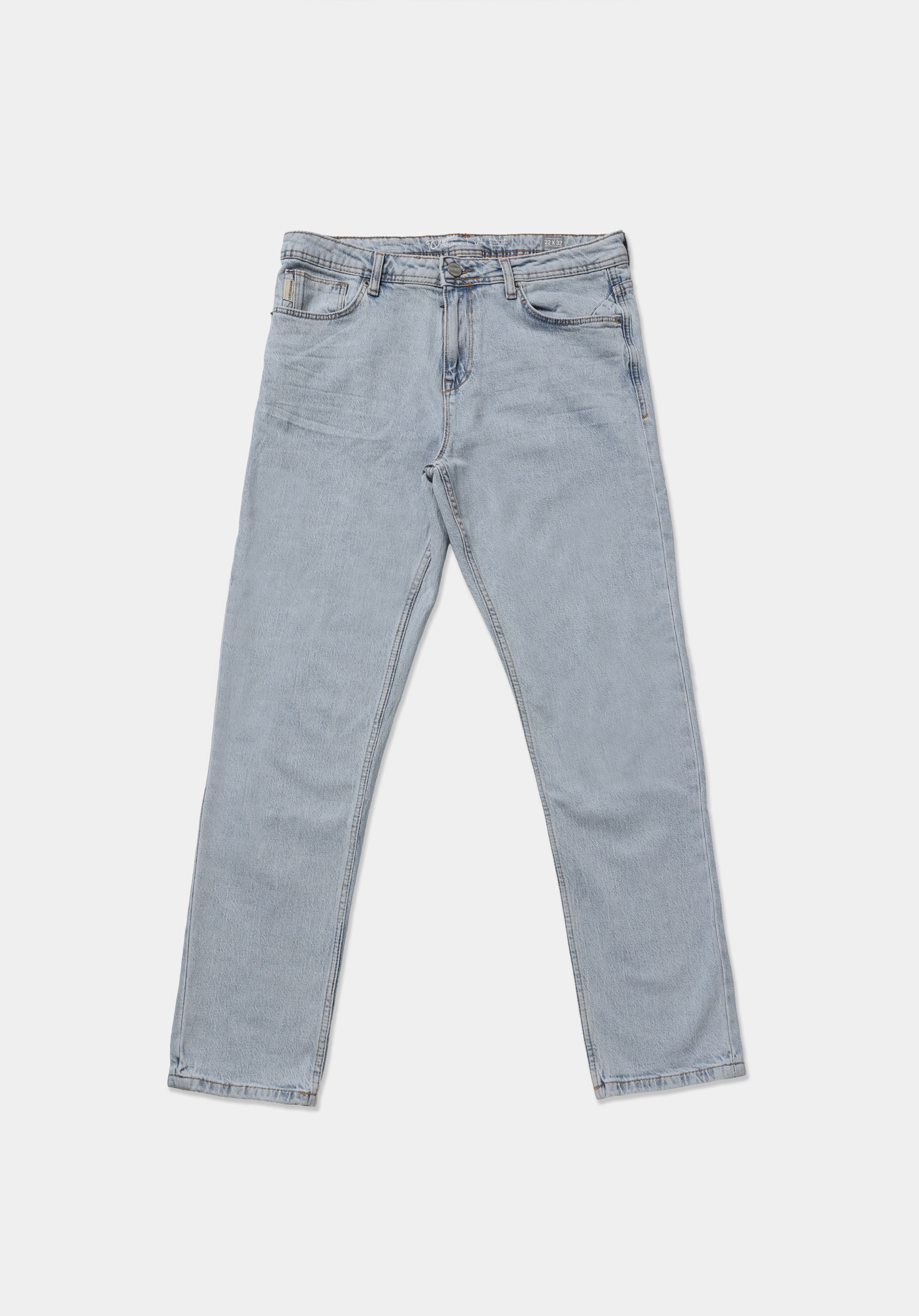 Regular Fit Orta Bel Daralan Paça Erkek İndigo Jean Pantolon