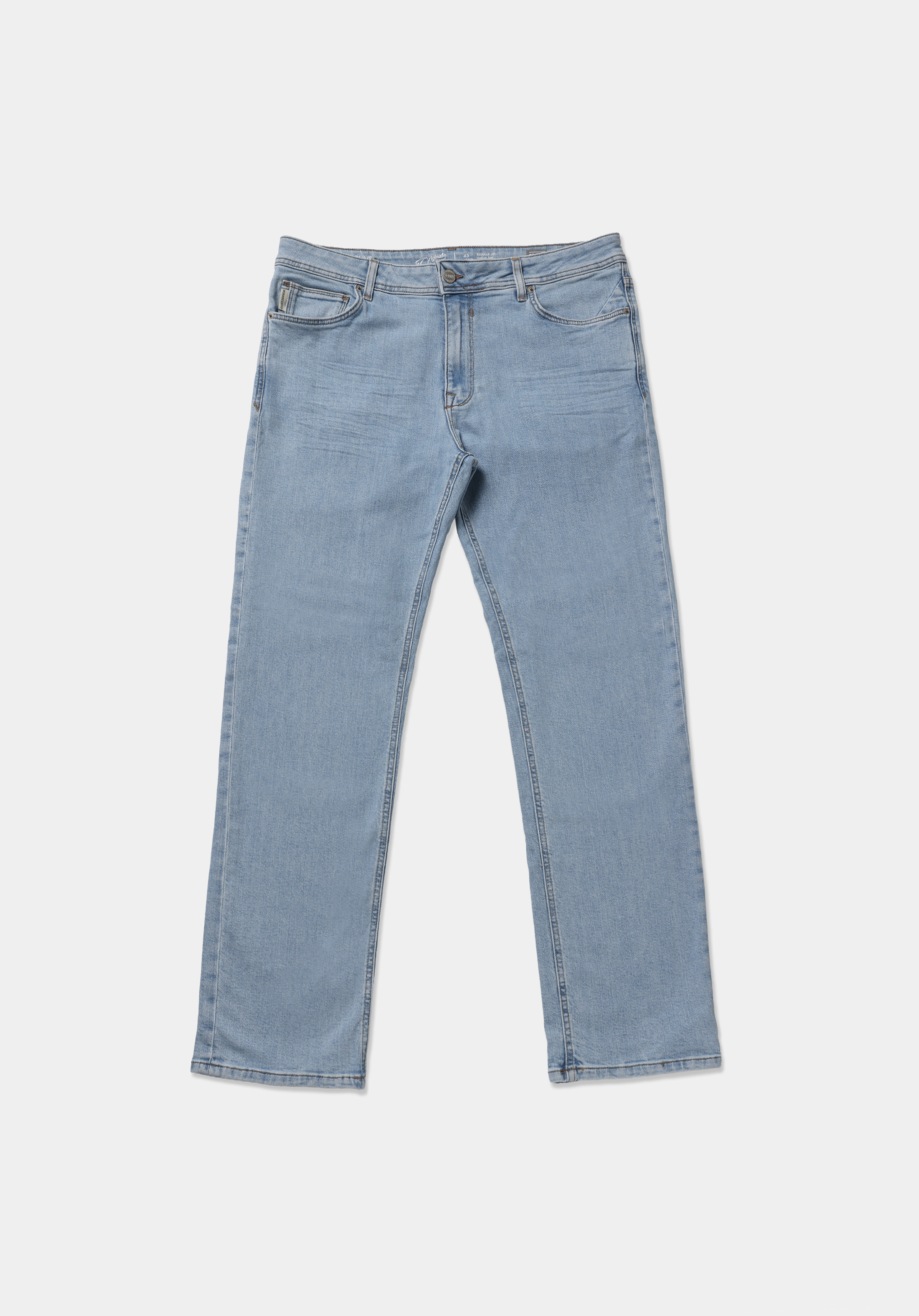 Regular Fit Orta Bel Düz Paça Erkek İndigo Ecologic Jean Pantolon
