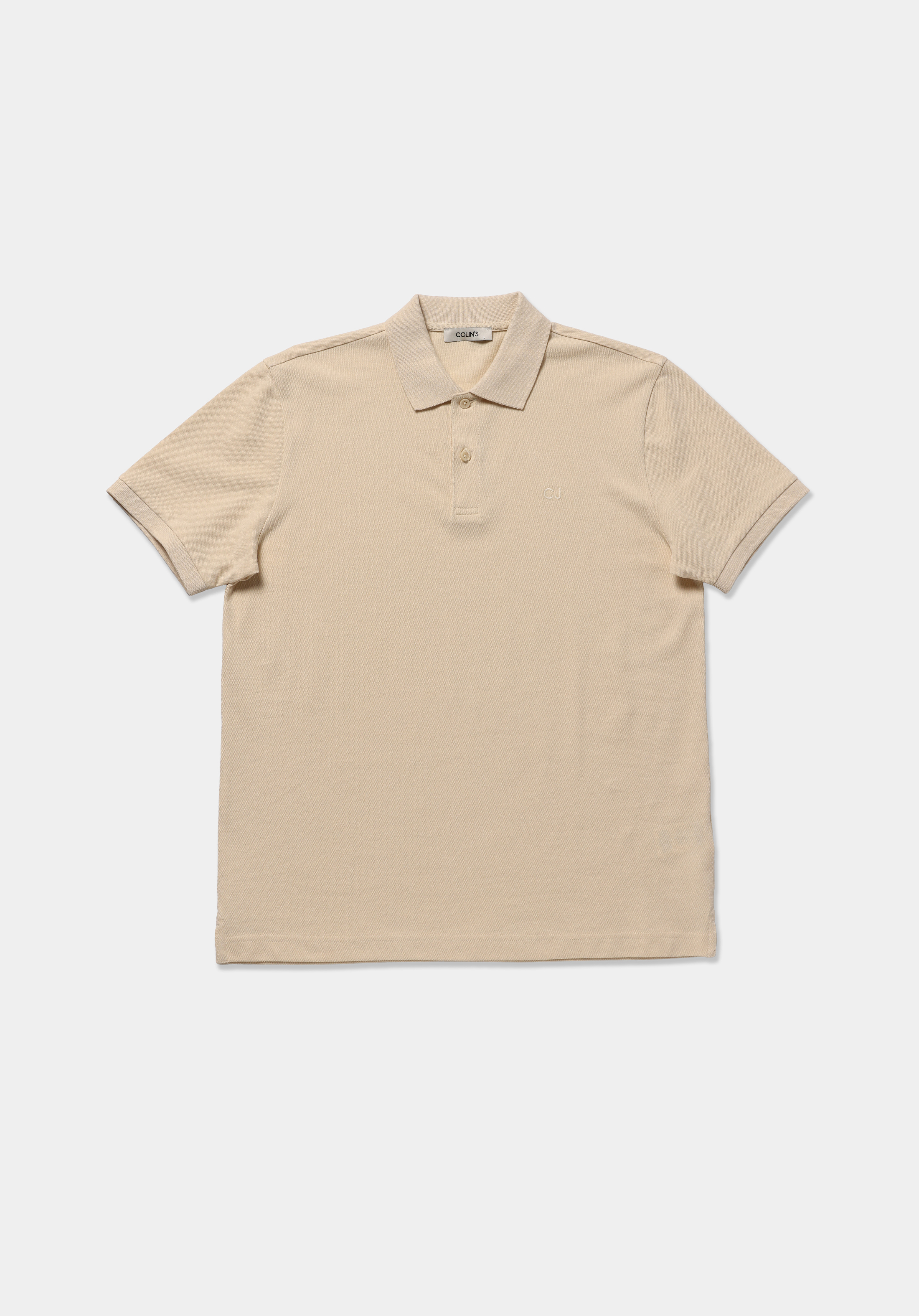 Regular Fit Polo Yaka Düz Erkek Sari Kısa Kol Tişört