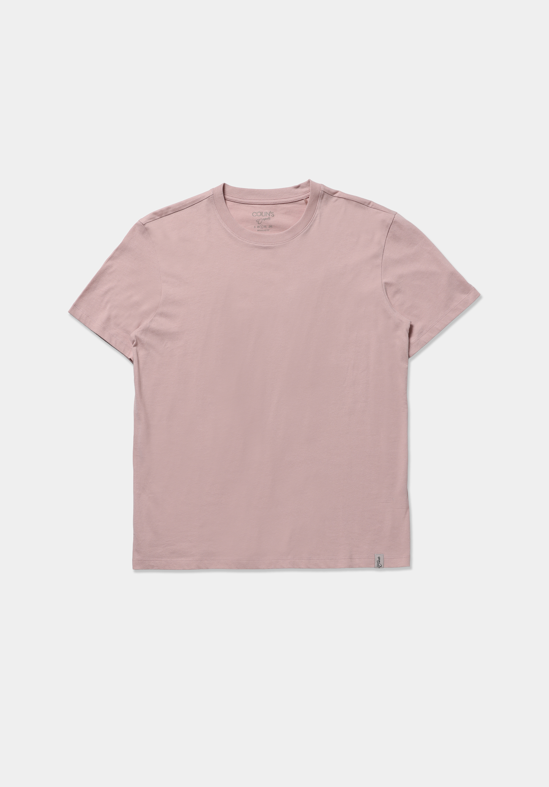 Regular Fit Yuvarlak Yaka Düz Erkek Pembe Kısa Kol Tişört