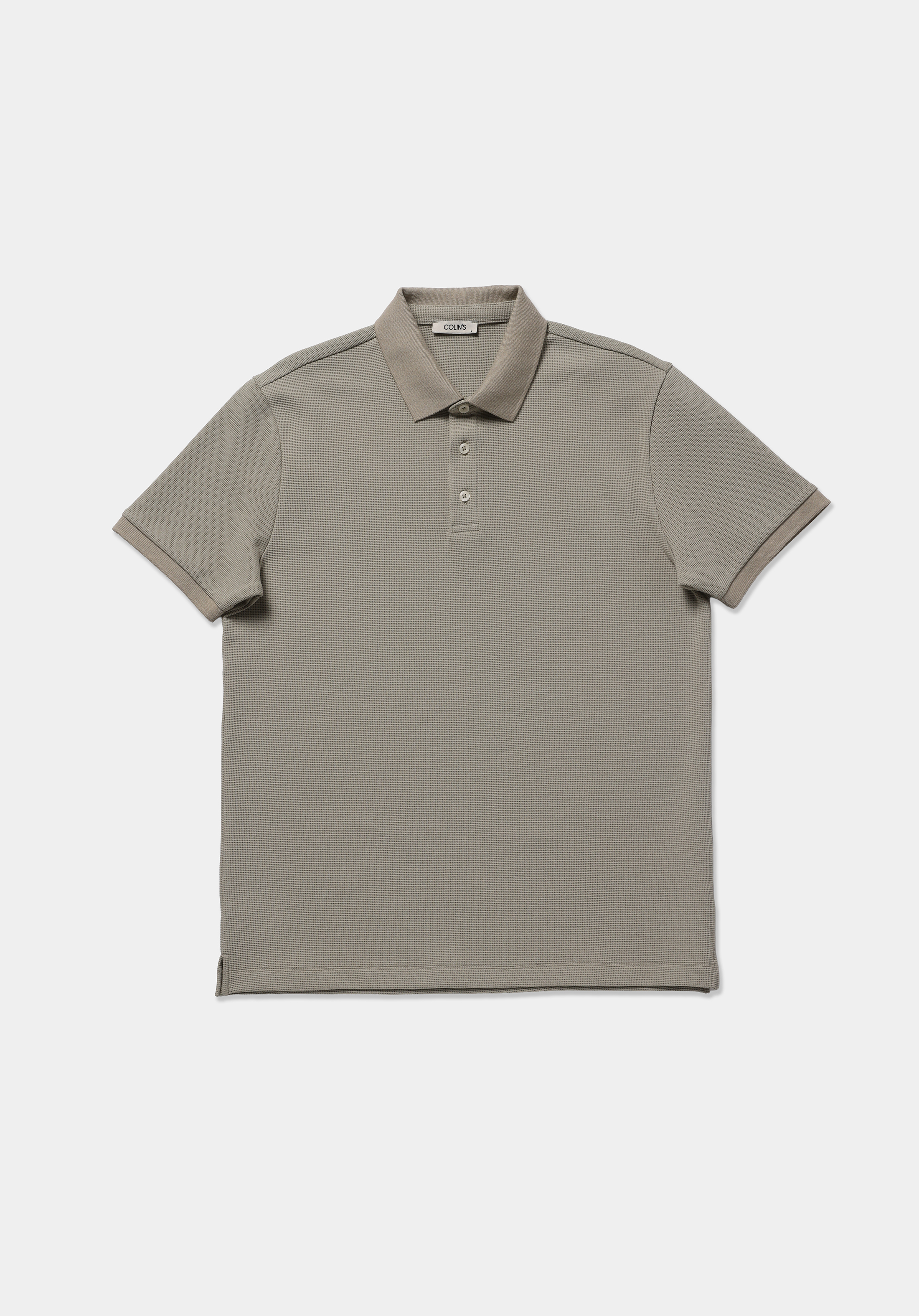 Regular Fit Polo Yaka Düz Erkek Yeşil Kısa Kol Tişört