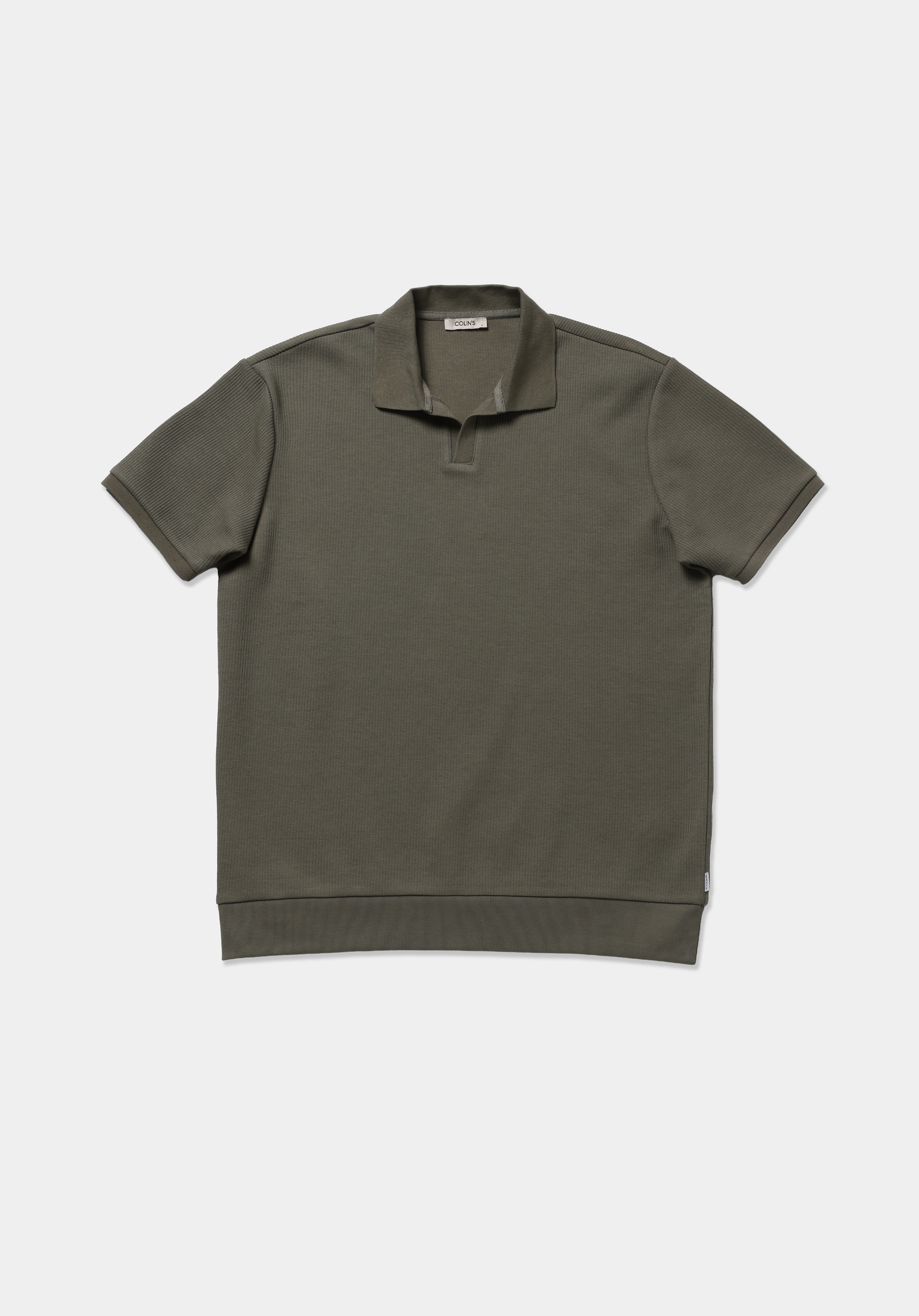 Regular Fit Polo Yaka Düz Erkek Yeşil Kısa Kol Tişört