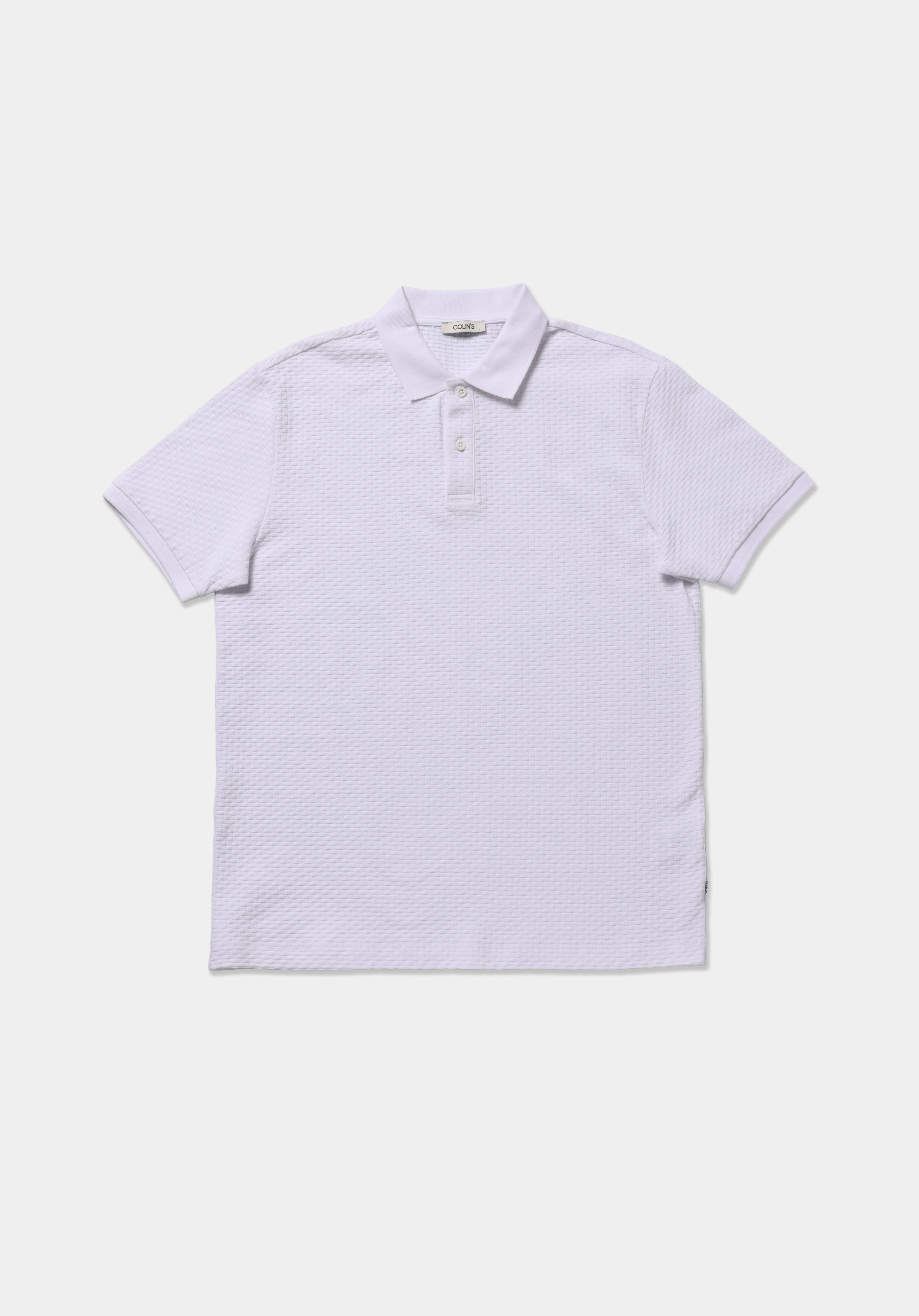 Regular Fit Polo Yaka Düz Erkek Beyaz Kısa Kol Tişört