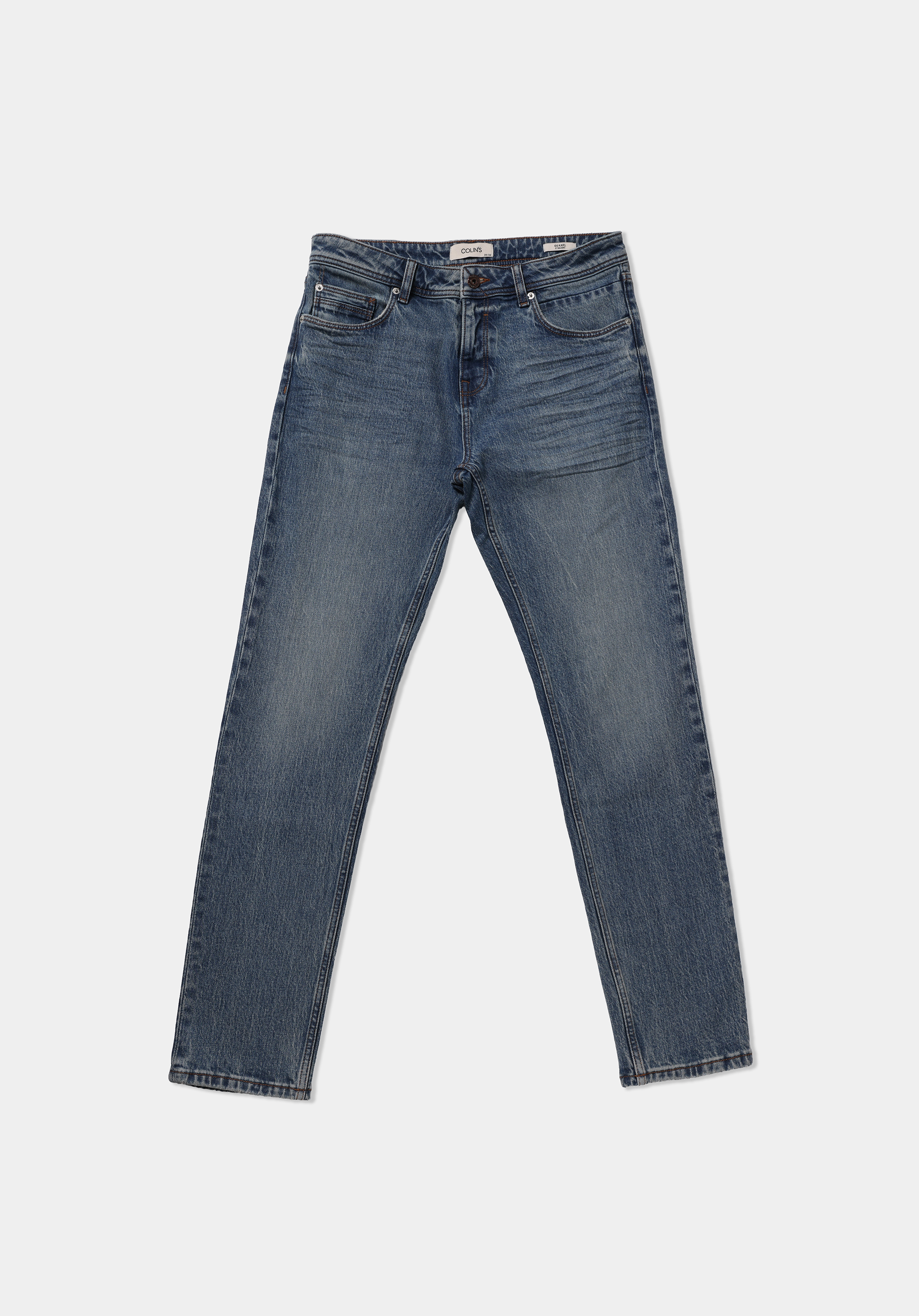 Straight Fit   Erkek Light İndigo Denim Jean Pantolon