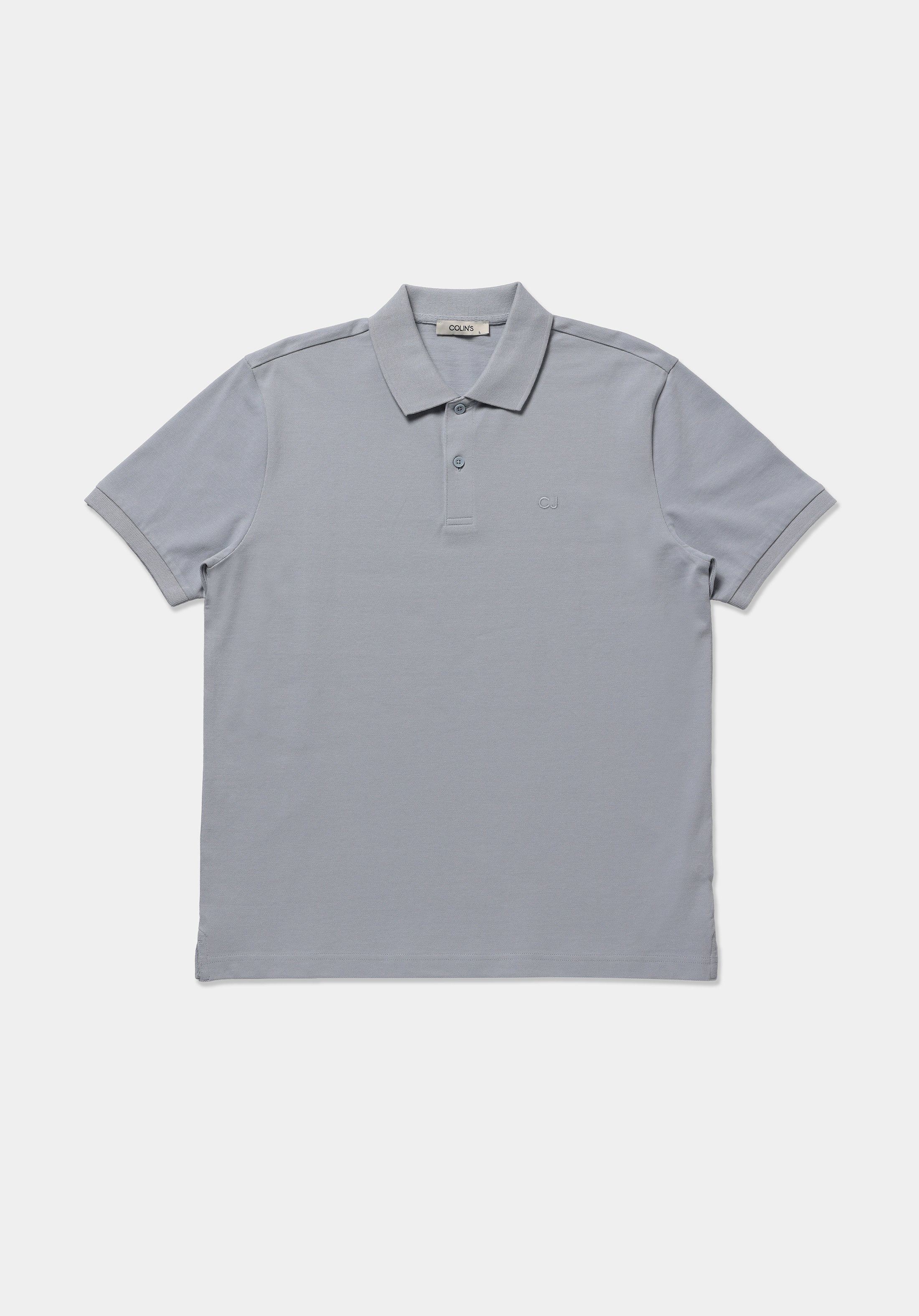 Regular Fit Polo Yaka Düz Erkek Mavi Örme Kısa Kol Tişört