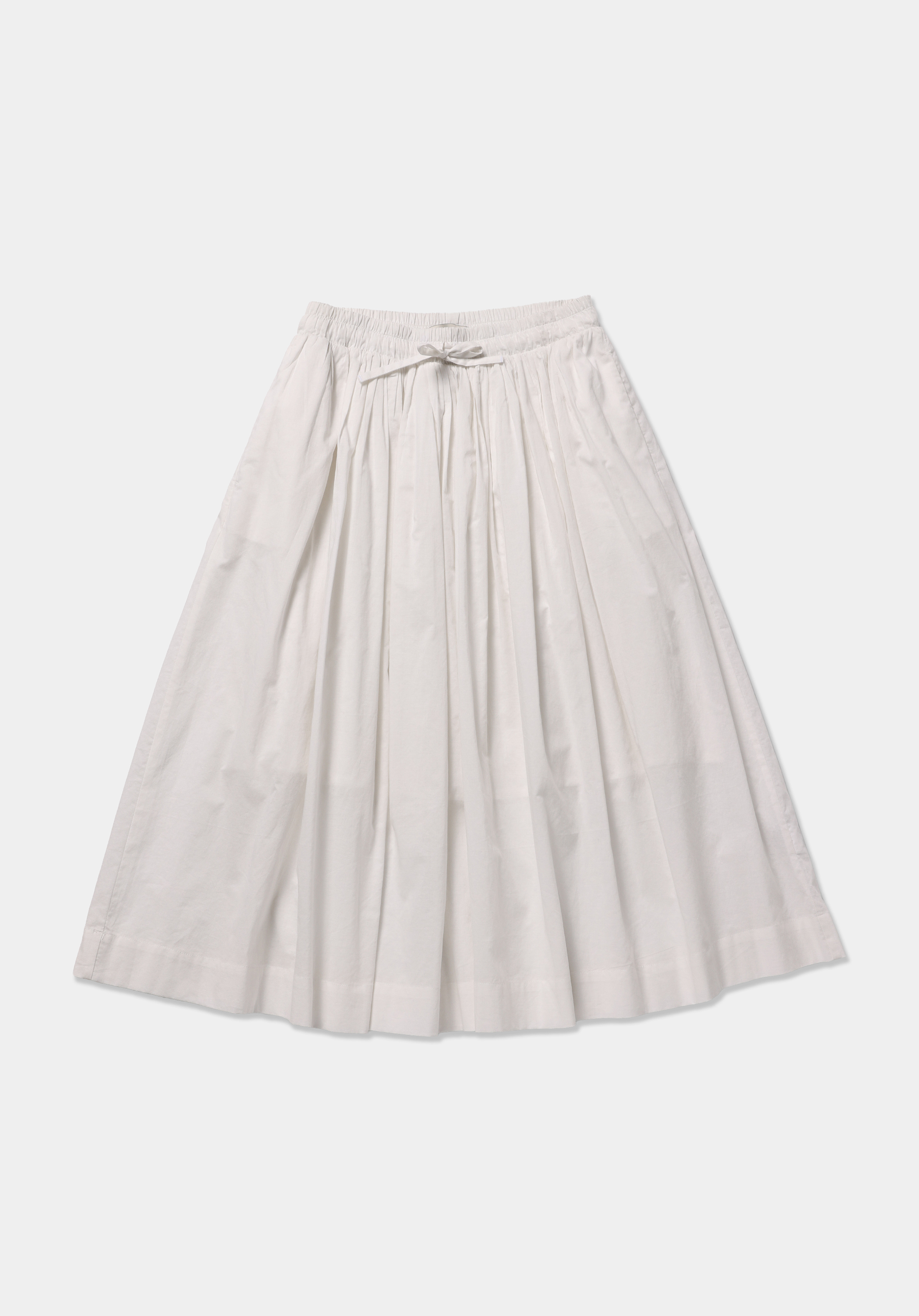 Midi Düz  Kadın Beyaz Etek