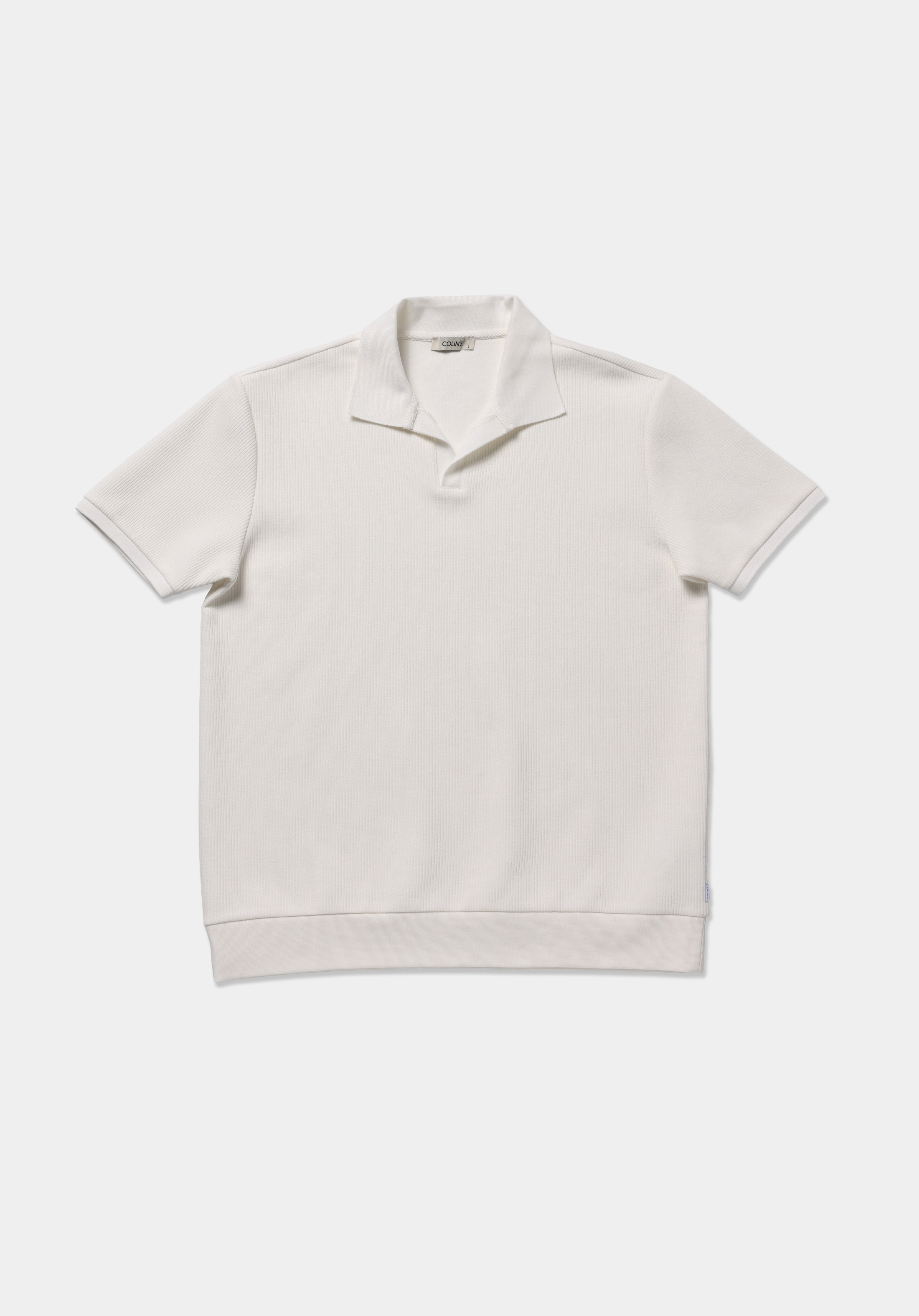 Regular Fit Polo Yaka Düz Erkek Beyaz Kısa Kol Tişört