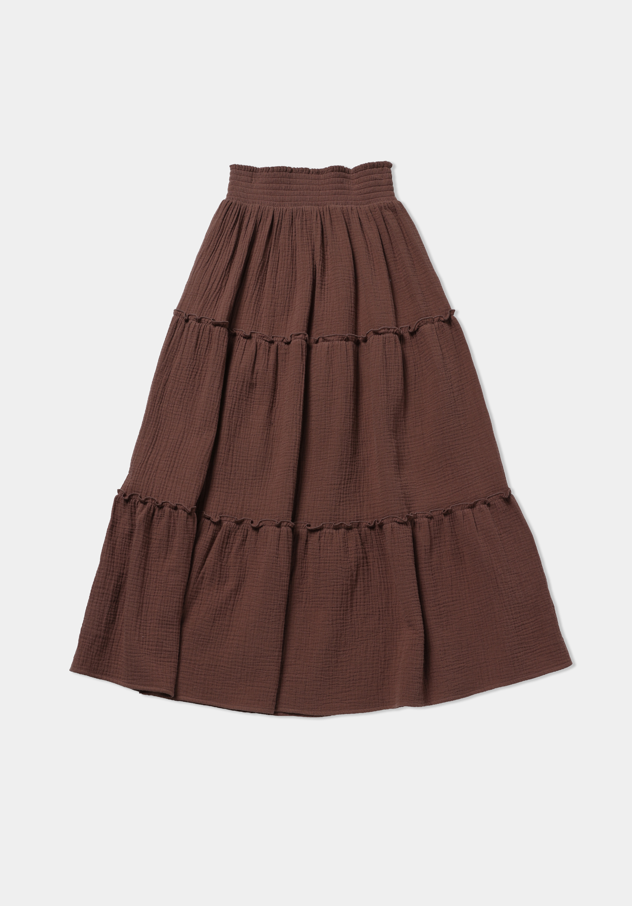 Maxi Length Düz  Kadın Kahverengi Etek