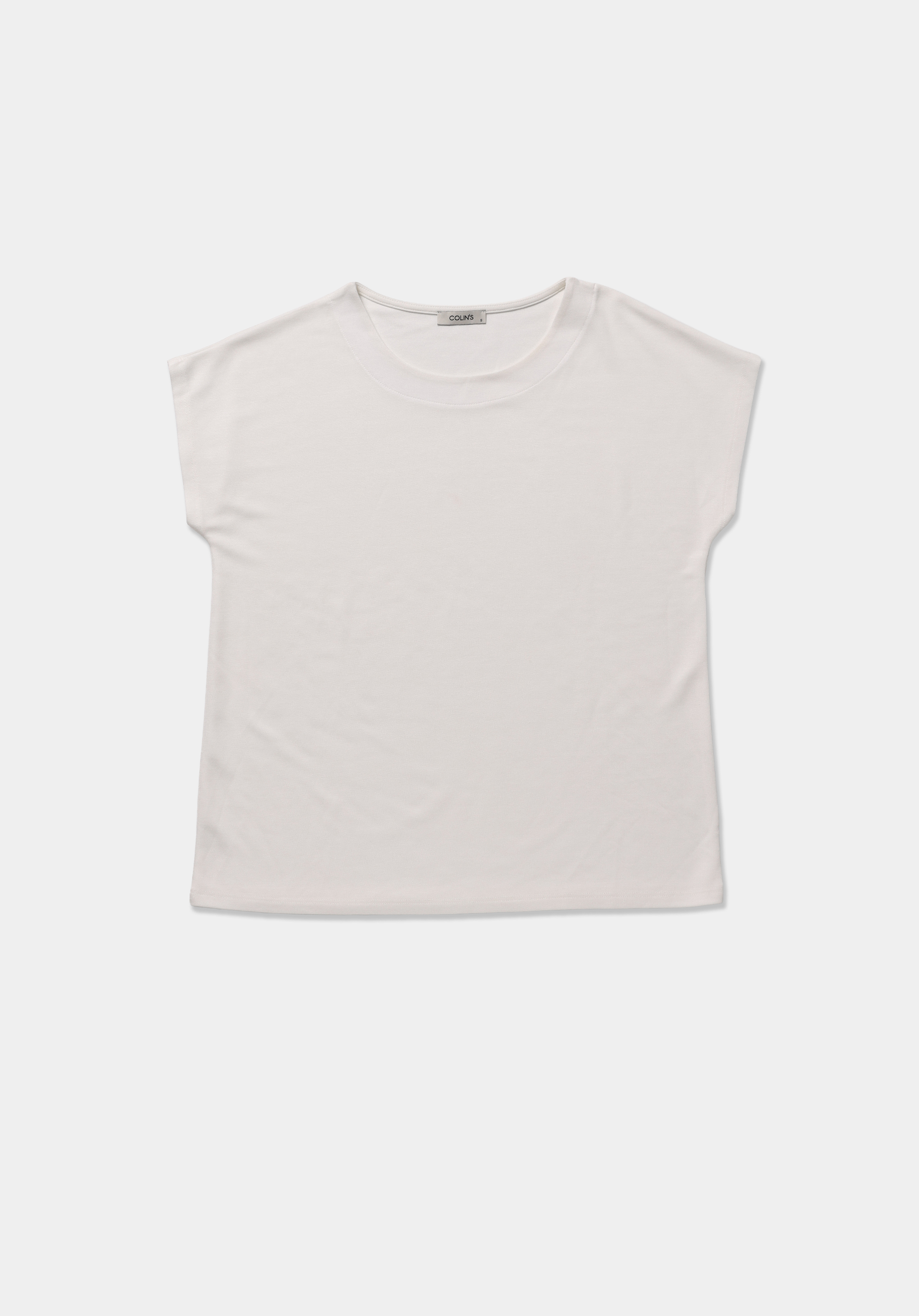 Regular Fit Yuvarlak Yaka Düz Kadın Beyaz Kısa Kol Tişört