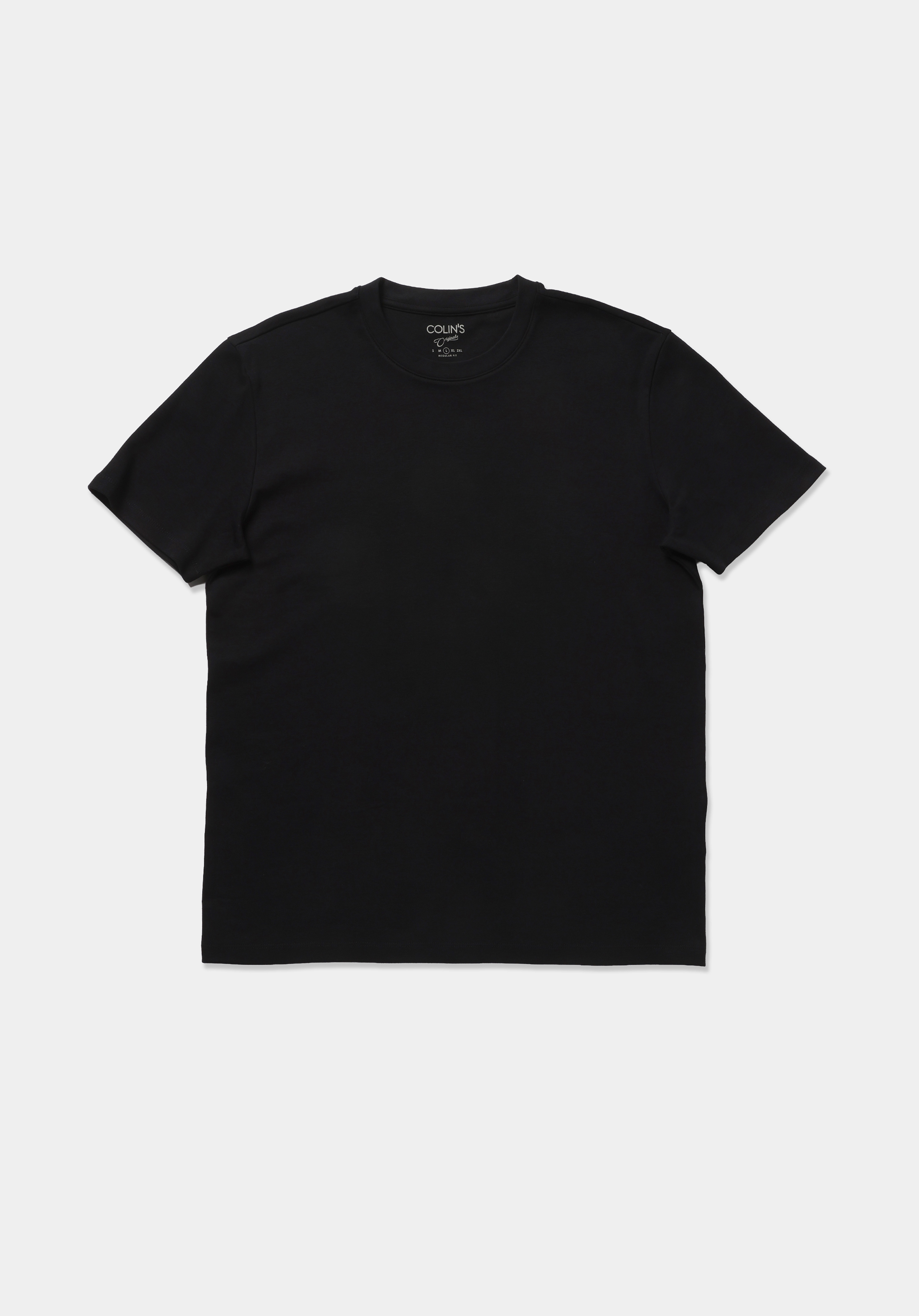 Regular Fit Yuvarlak Yaka Düz Erkek Siyah Kısa Kol Tişört